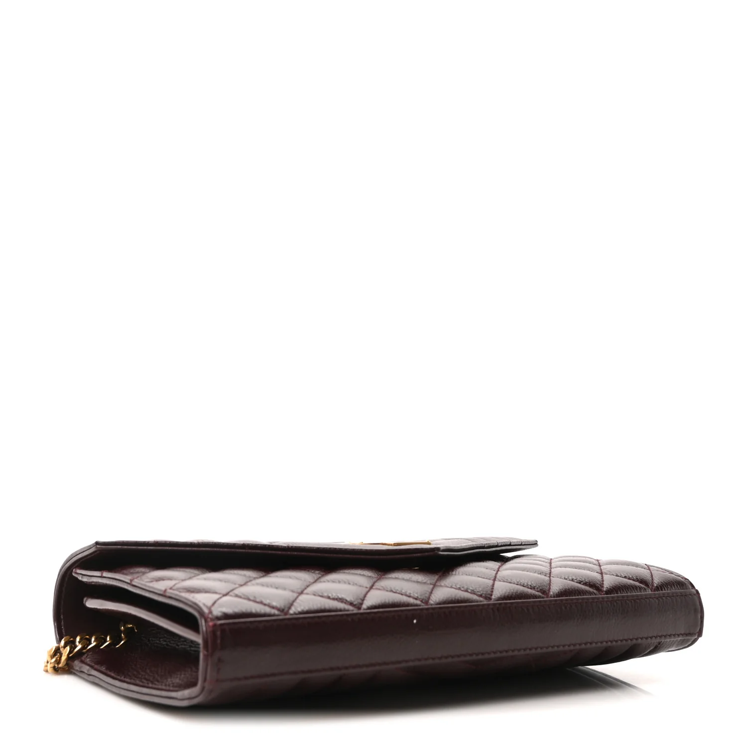Grained Calfskin Mixed Matelasse Triquilt Monogram Chain Wallet Lava Falls - Image 7