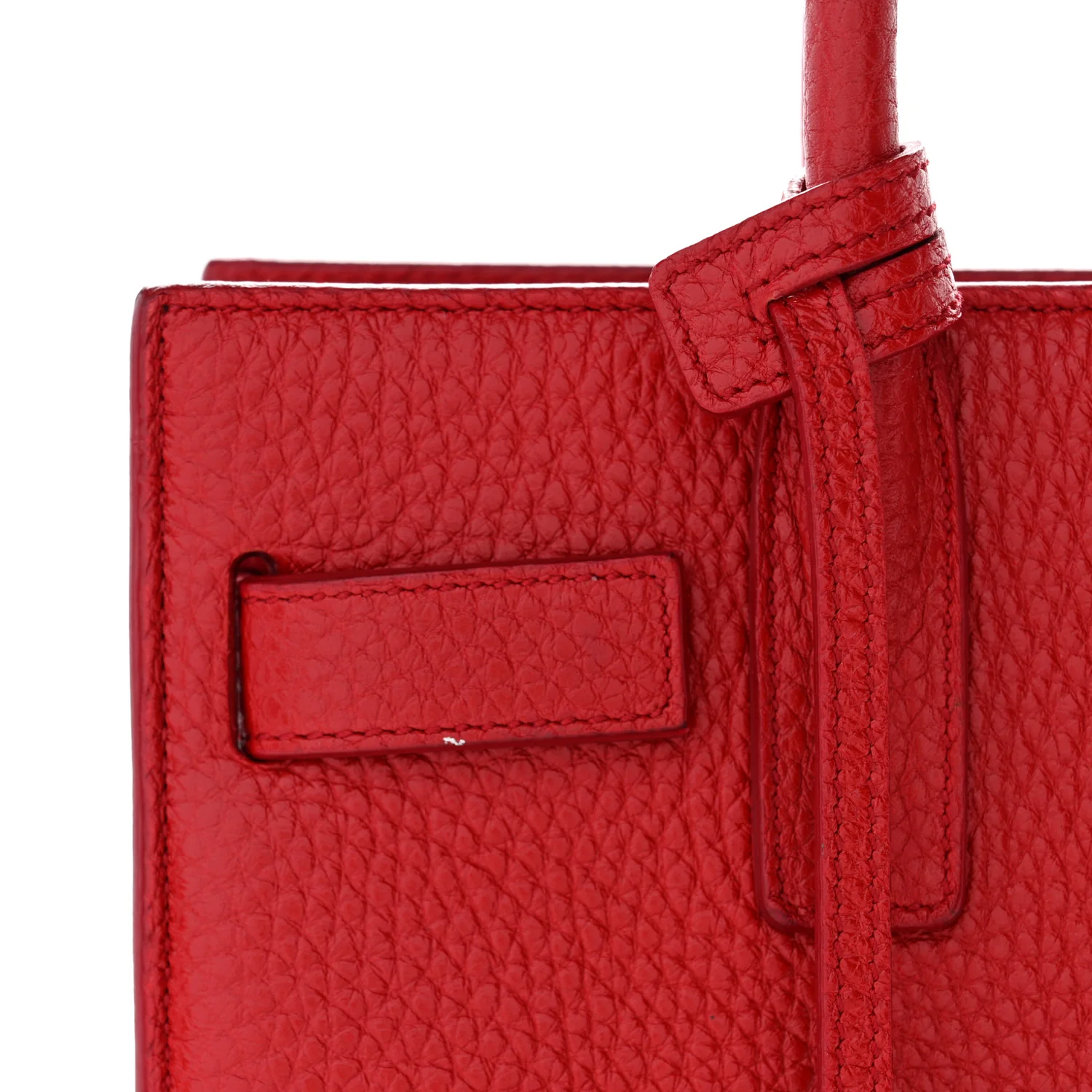 Grained Calfskin Nano Sac De Jour Souple Lipstick Red - Image 9
