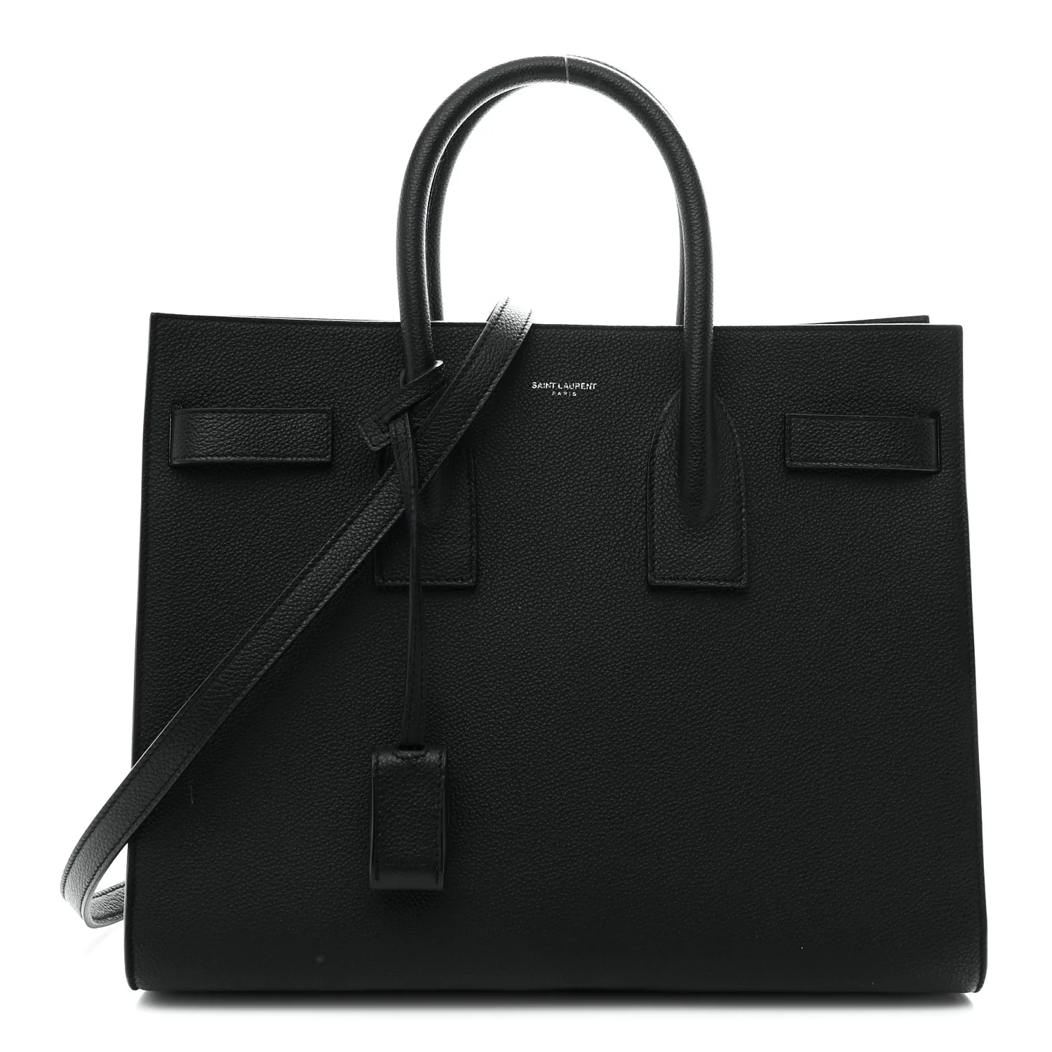 Grained Calfskin Small Sac De Jour Black