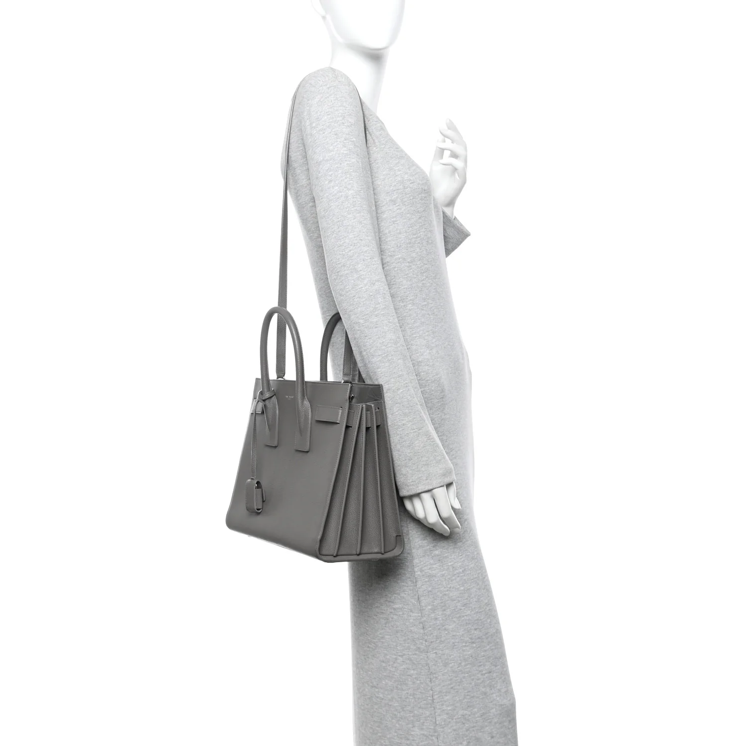 Grained Calfskin Small Sac De Jour Fog - Image 2