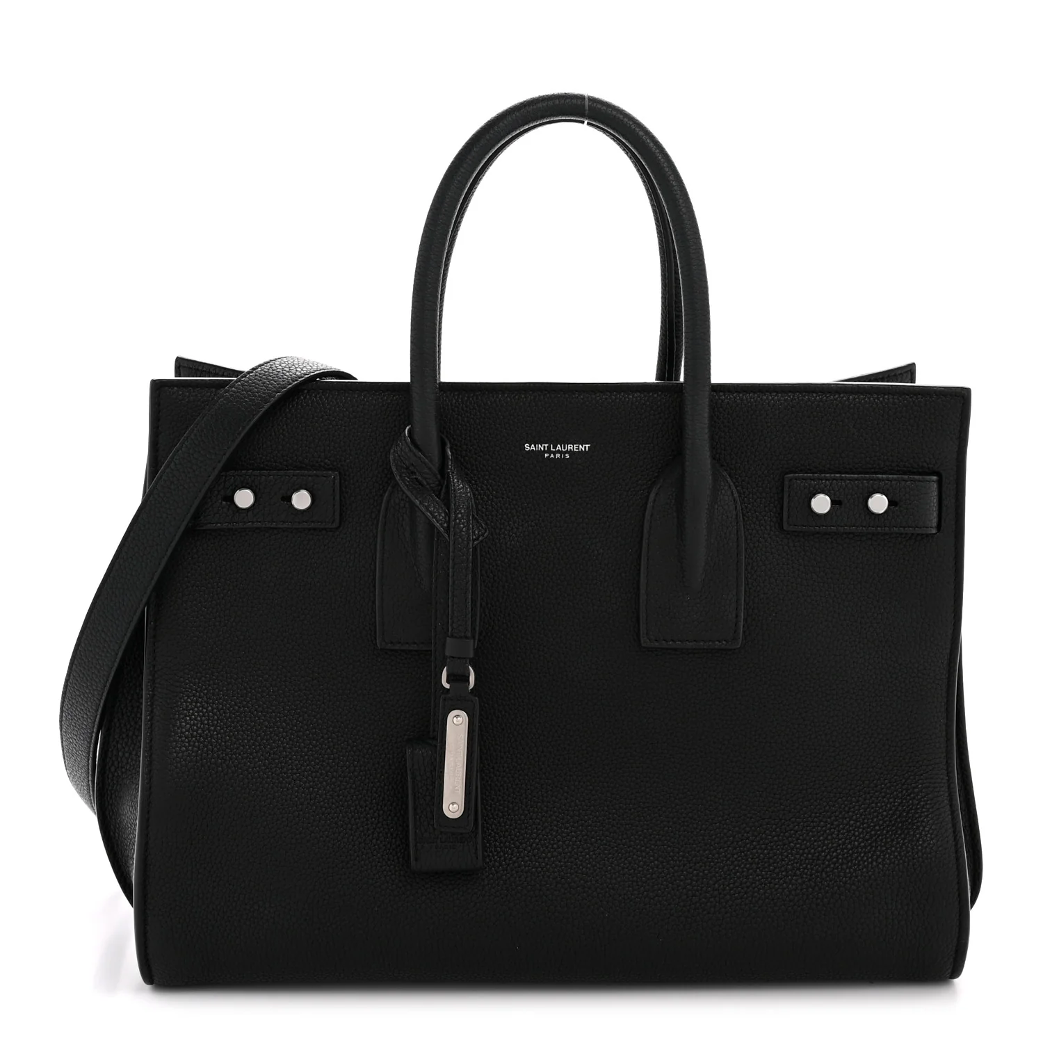 Grained Calfskin Small Supple Sac De Jour Black