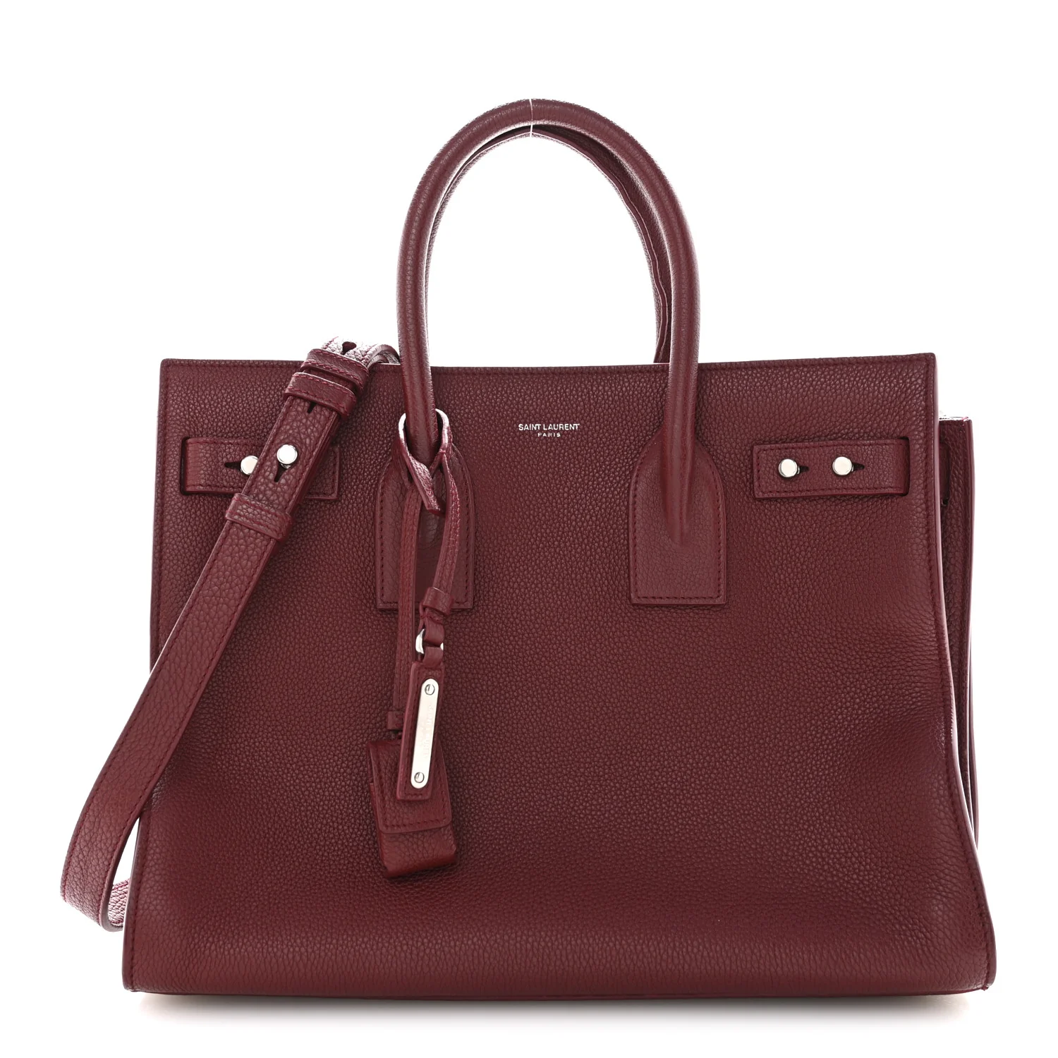 Grained Calfskin Small Supple Sac De Jour Dark Pallisandre
