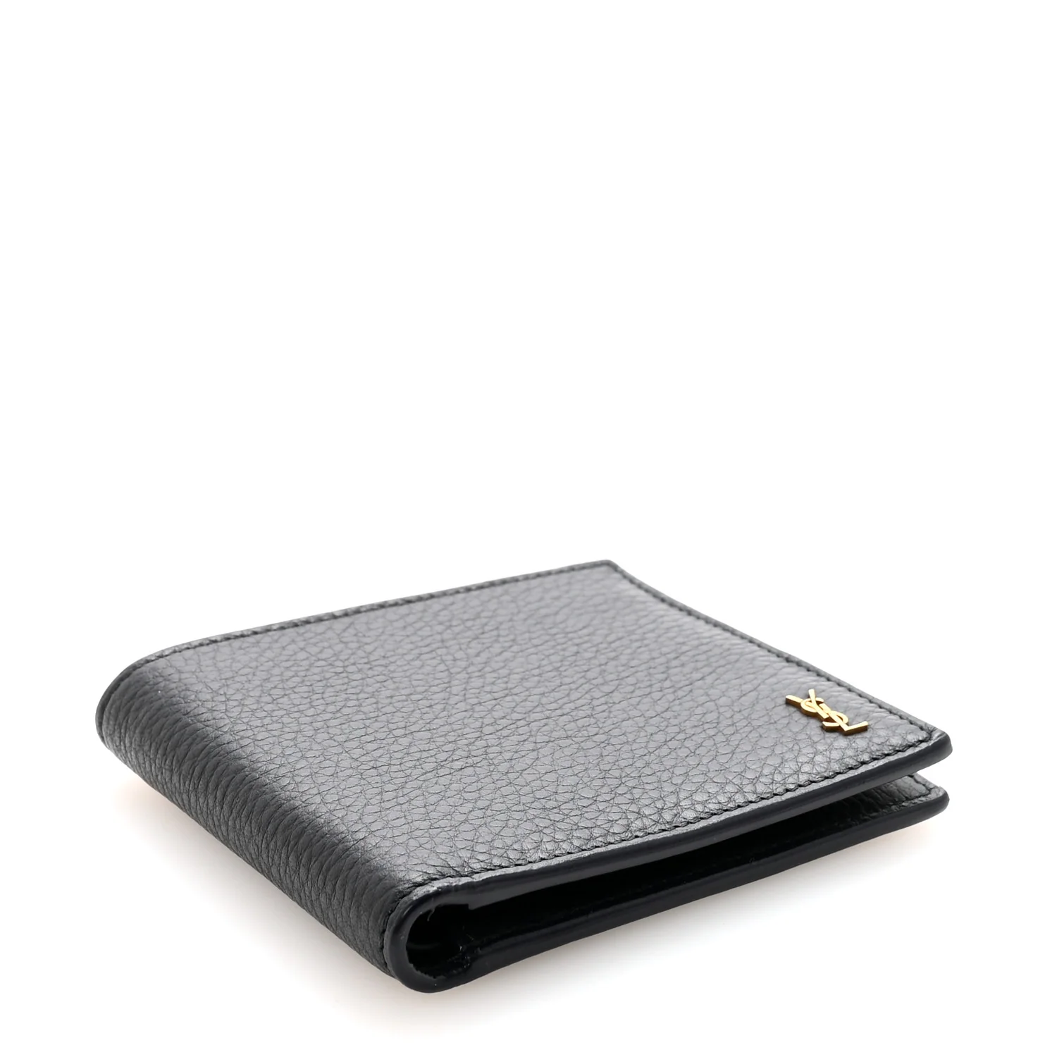 Grained Calfskin Tiny Cassandre East West Wallet Midnight Blue - Image 4
