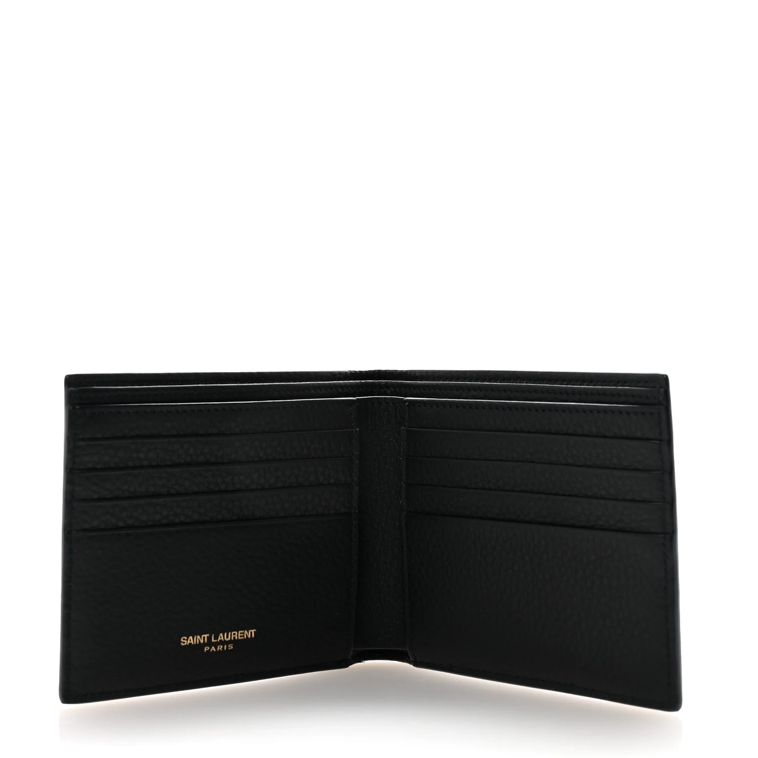 Grained Calfskin Tiny Cassandre East West Wallet Midnight Blue - Image 5