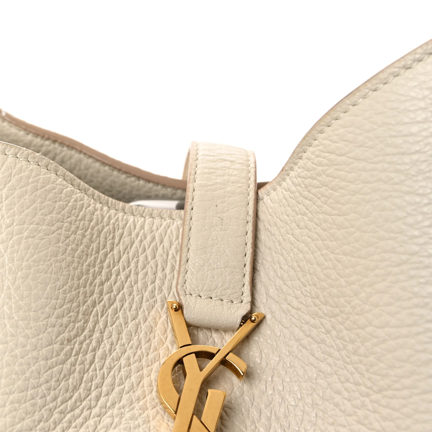 Grained Deerskin Bea Tote Blanc Vintage - Image 7