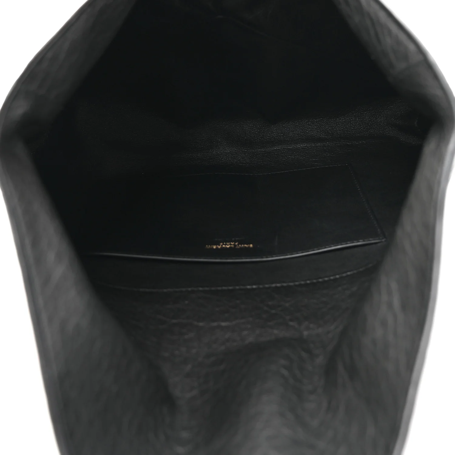 Grained Lambskin Cassandre Envelope Pouch Black - Image 5