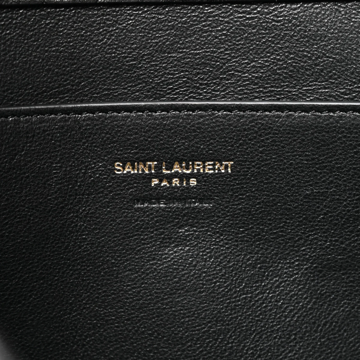 Grained Lambskin Cassandre Envelope Pouch Black - Image 6