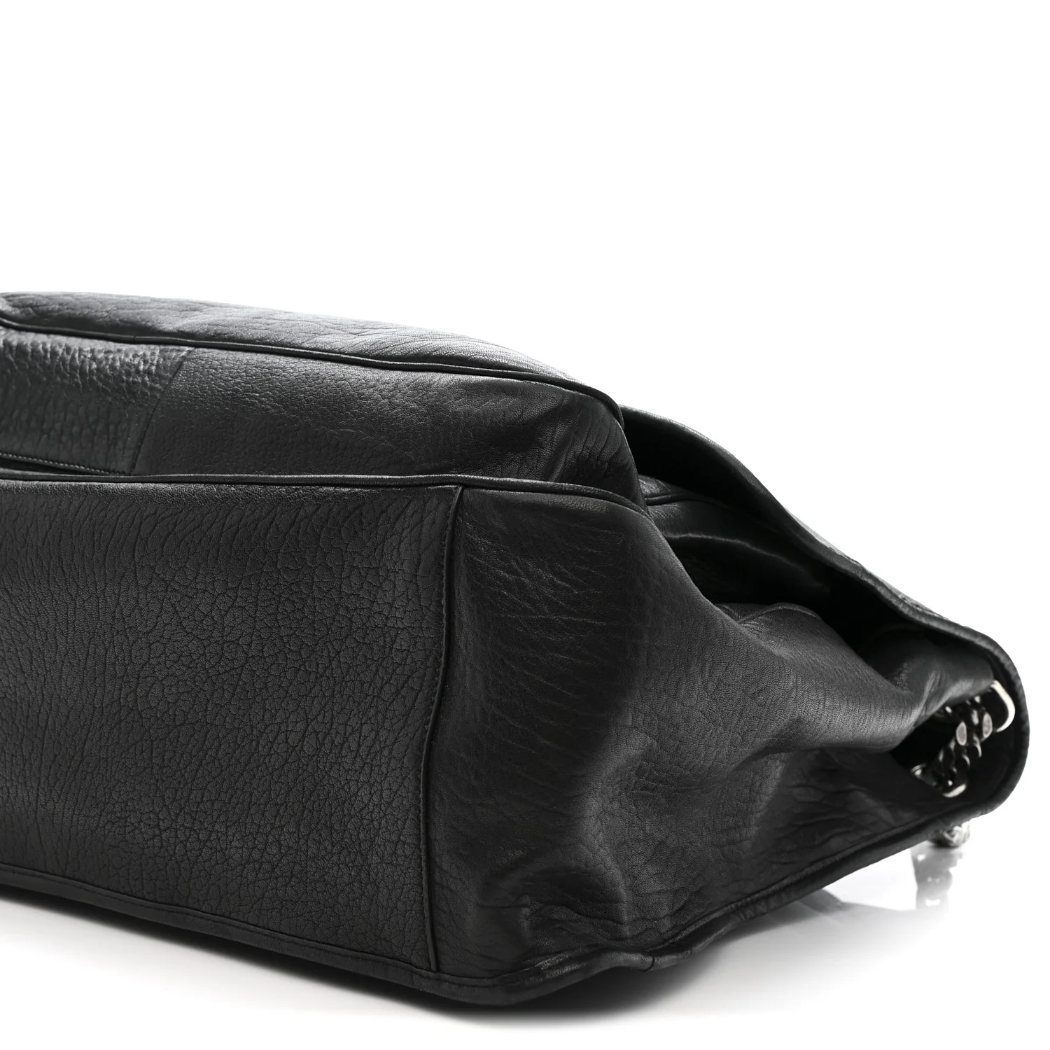 Grained Lambskin Monogram Oversized Niki Chain Satchel Black - Image 12