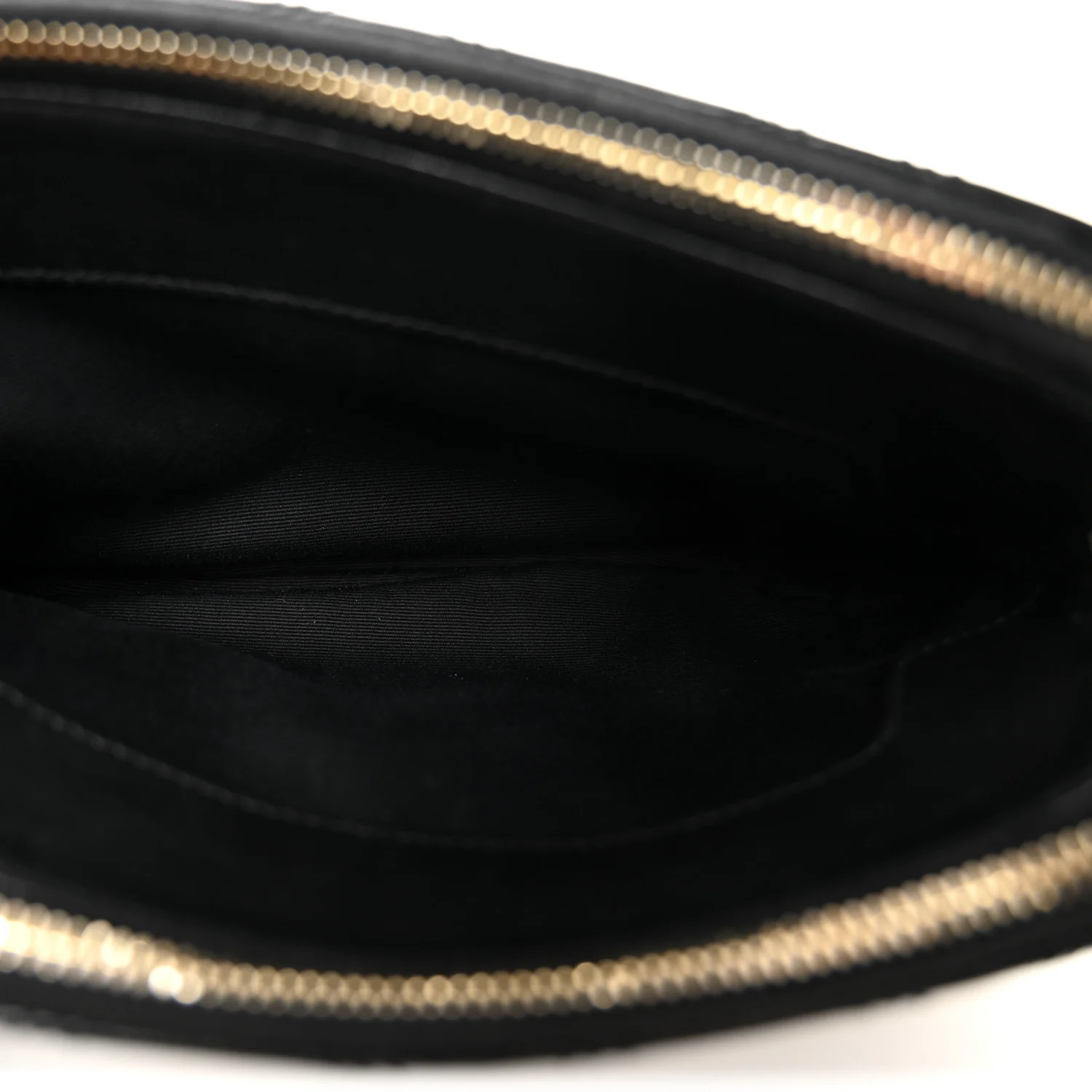Grained Lambskin Quilted Mini Becky Double Zip Bag Black - Image 5