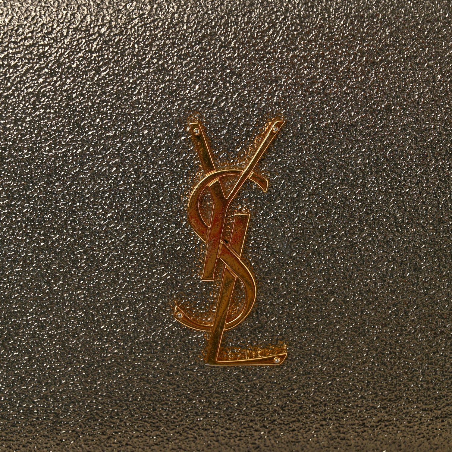 Grained Metallic Calfskin Monogram Chain Wallet Bronze - Image 12