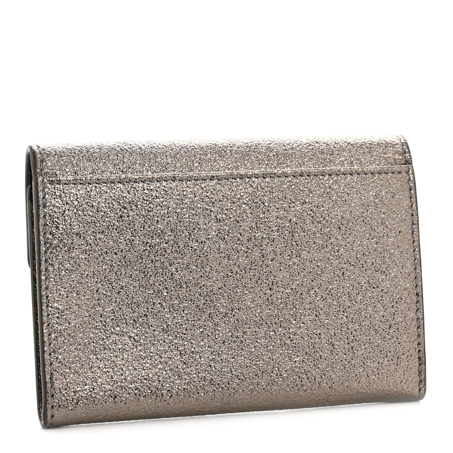 Grained Metallic Calfskin Small Monogram Envelope Wallet Bronze - Image 3