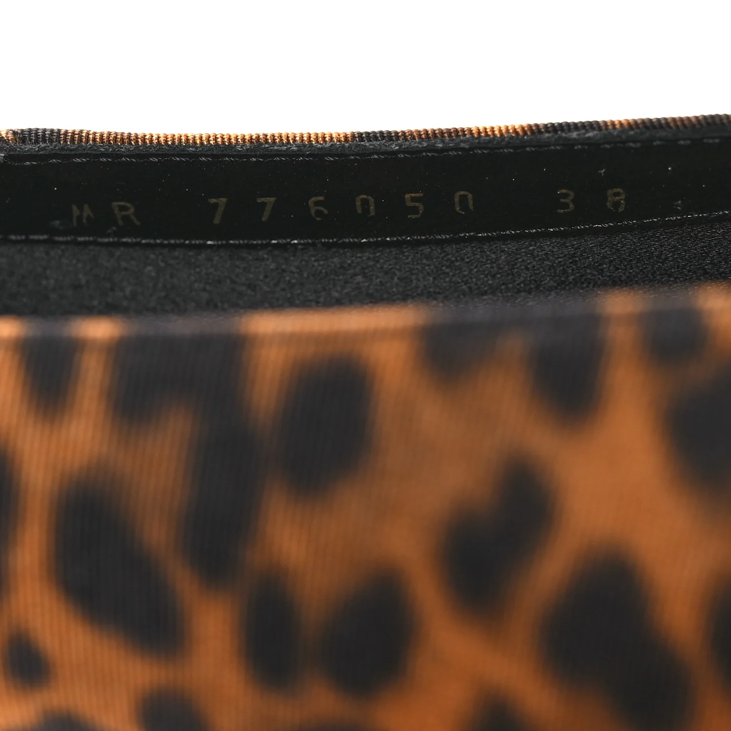Grosgrain Lambskin Leopard Print Nour Flat Slippers 38 Manto Naturale Black - Image 10