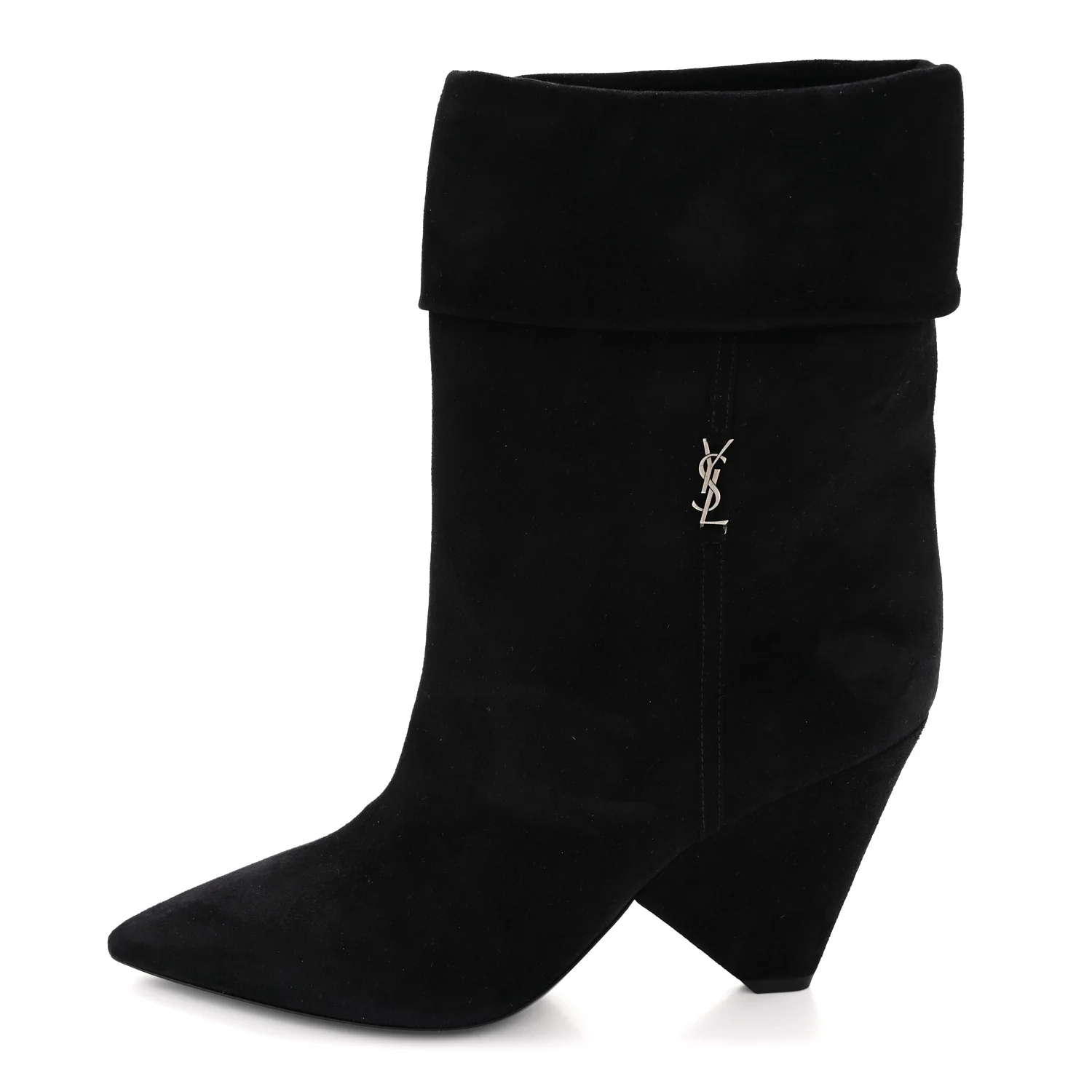 Kid Scamosciato Niki 85 Wedge Booties 39.5 Black