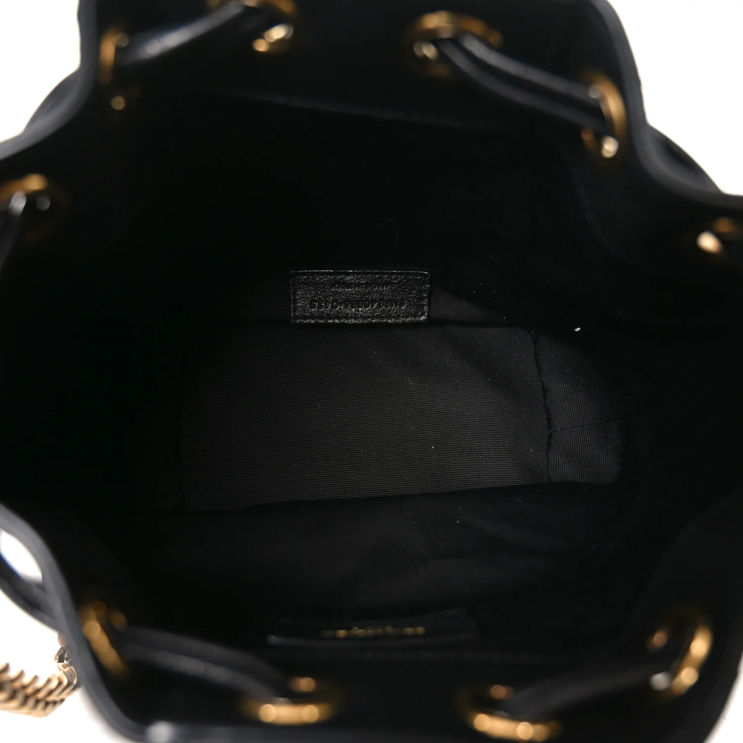 Lambskin Carre Quilted Small Cassandre Bucket Bag Black - Image 5