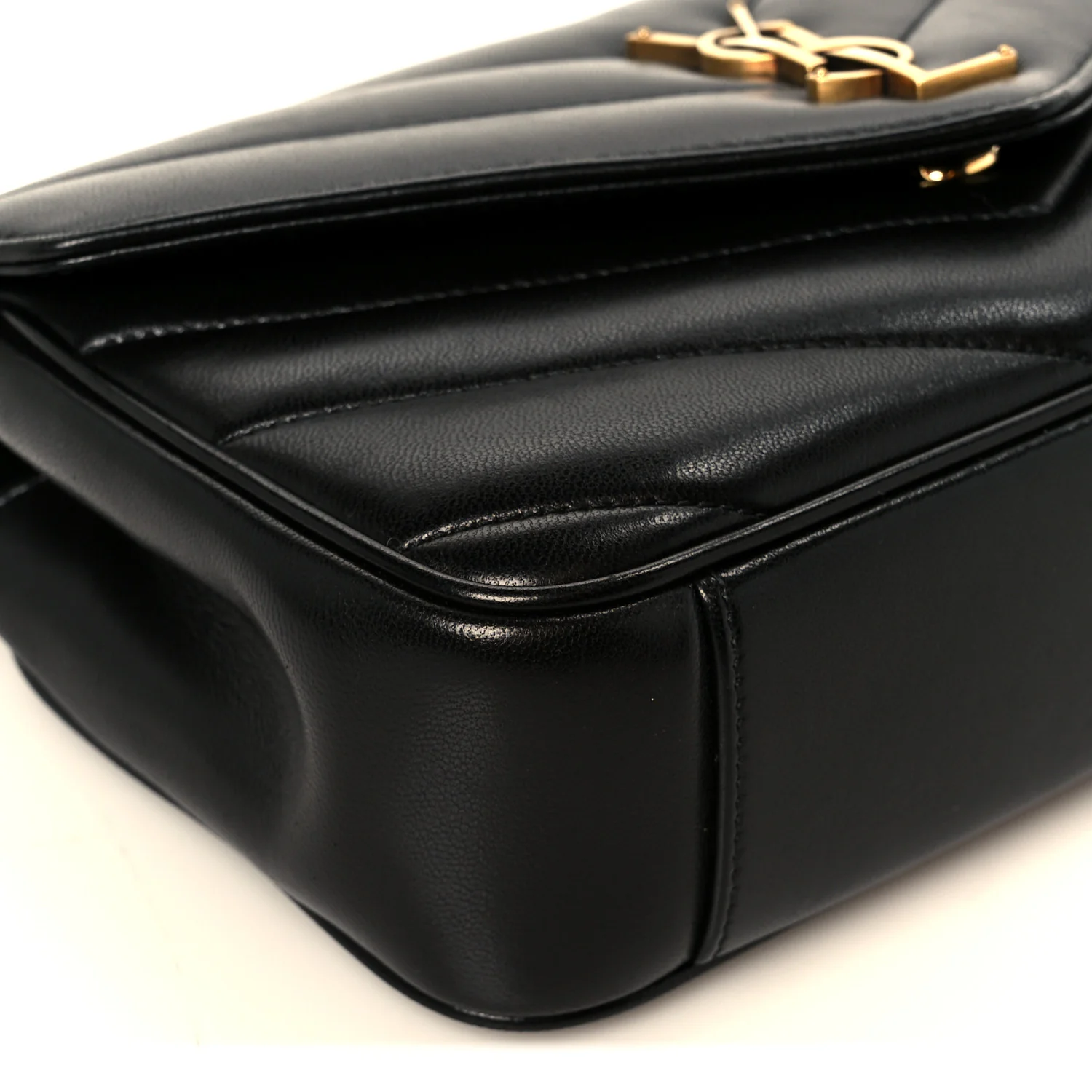 Lambskin Chevron Quilted Small LouLou Black - Image 14
