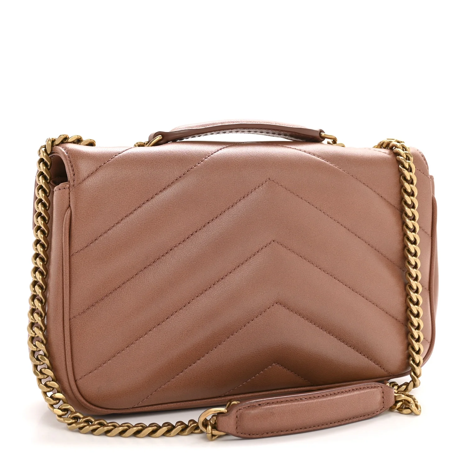 Lambskin Chevron Quilted Small Loulou Hortensia - Image 4