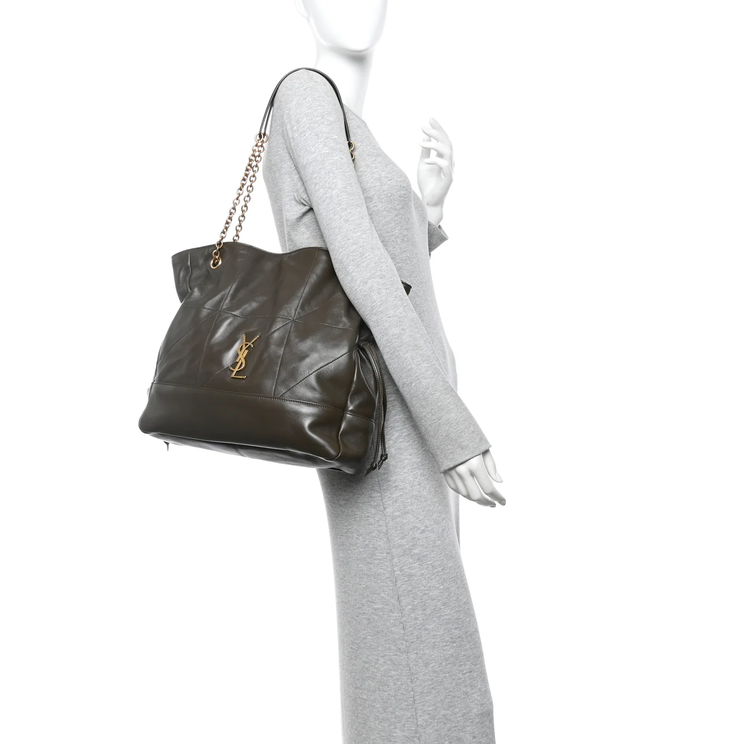 Lambskin Jamie Shopping Tote Light Musk - Image 2