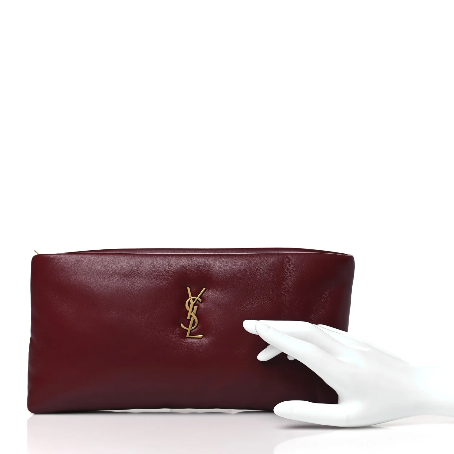 Lambskin Long Calypso Pouch Rouge Merlot - Image 2