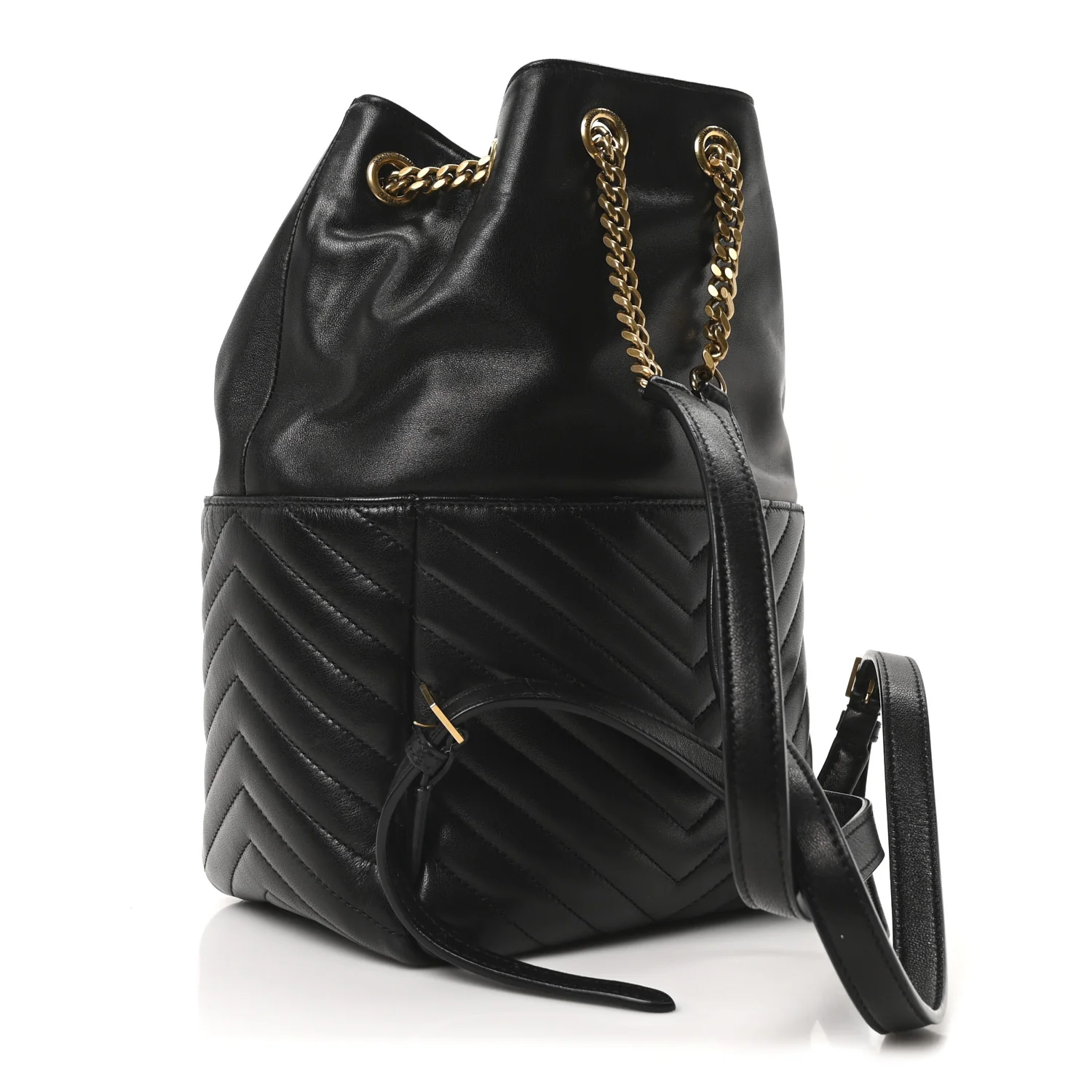 Lambskin Matelasse Monogram Joe Backpack Black - Image 3