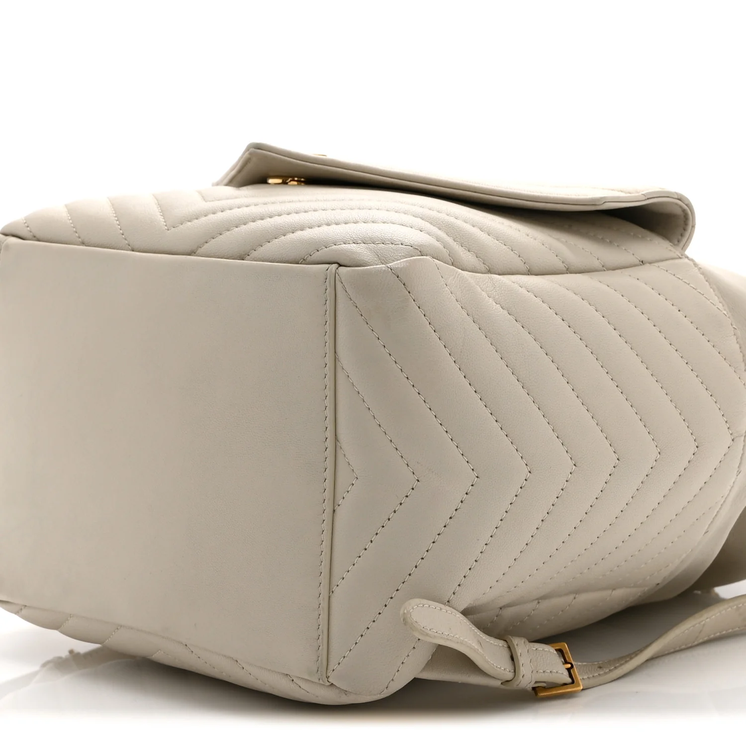 Lambskin Matelasse Monogram Joe Backpack Cream - Image 10