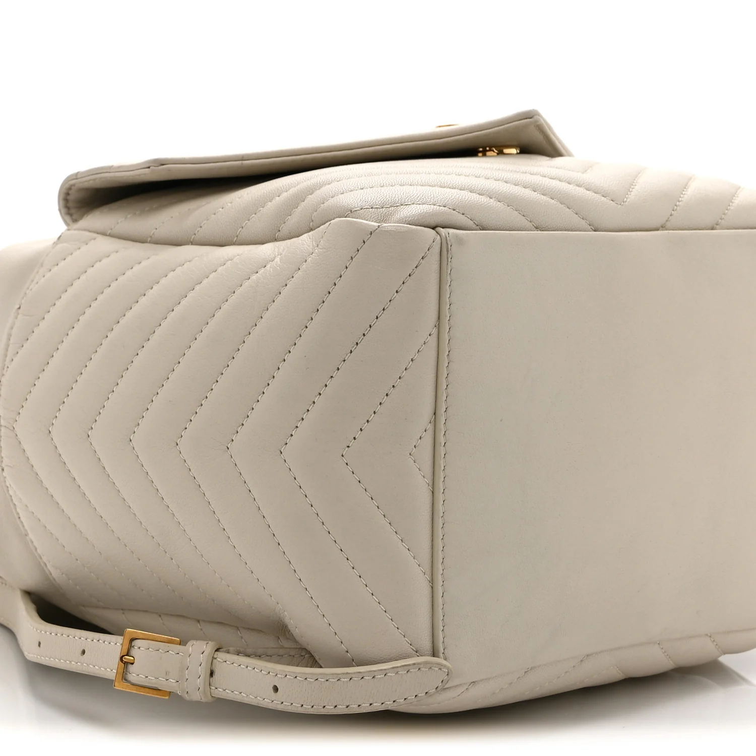Lambskin Matelasse Monogram Joe Backpack Cream - Image 9