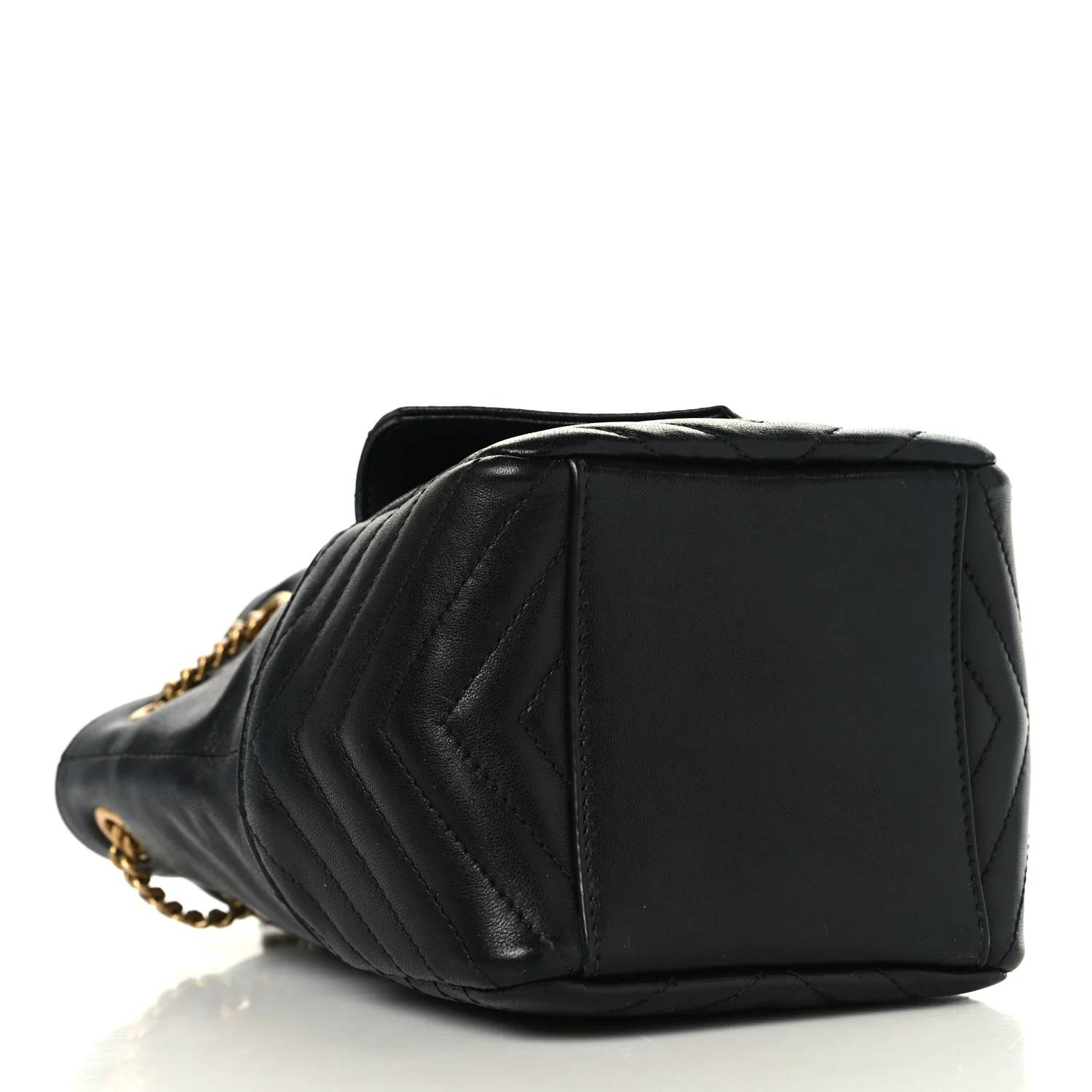 Lambskin Matelasse Monogram Joe Nano Bucket Bag Black - Image 4