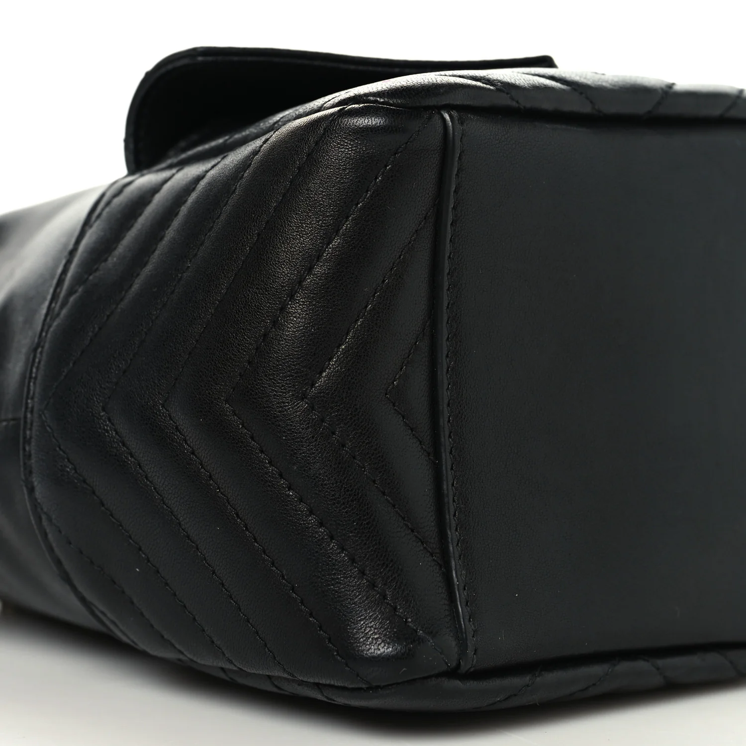 Lambskin Matelasse Monogram Joe Nano Bucket Bag Black - Image 9