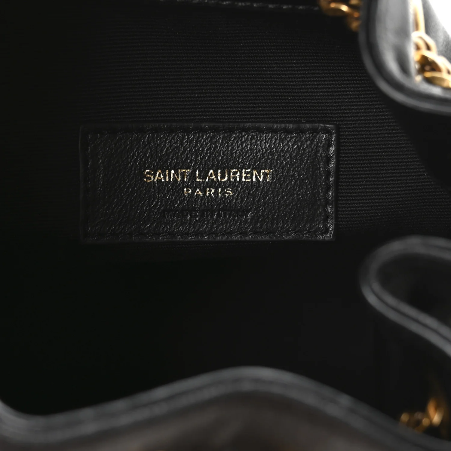 Lambskin Matelasse Monogram Joe Nano Bucket Bag Black - Image 11