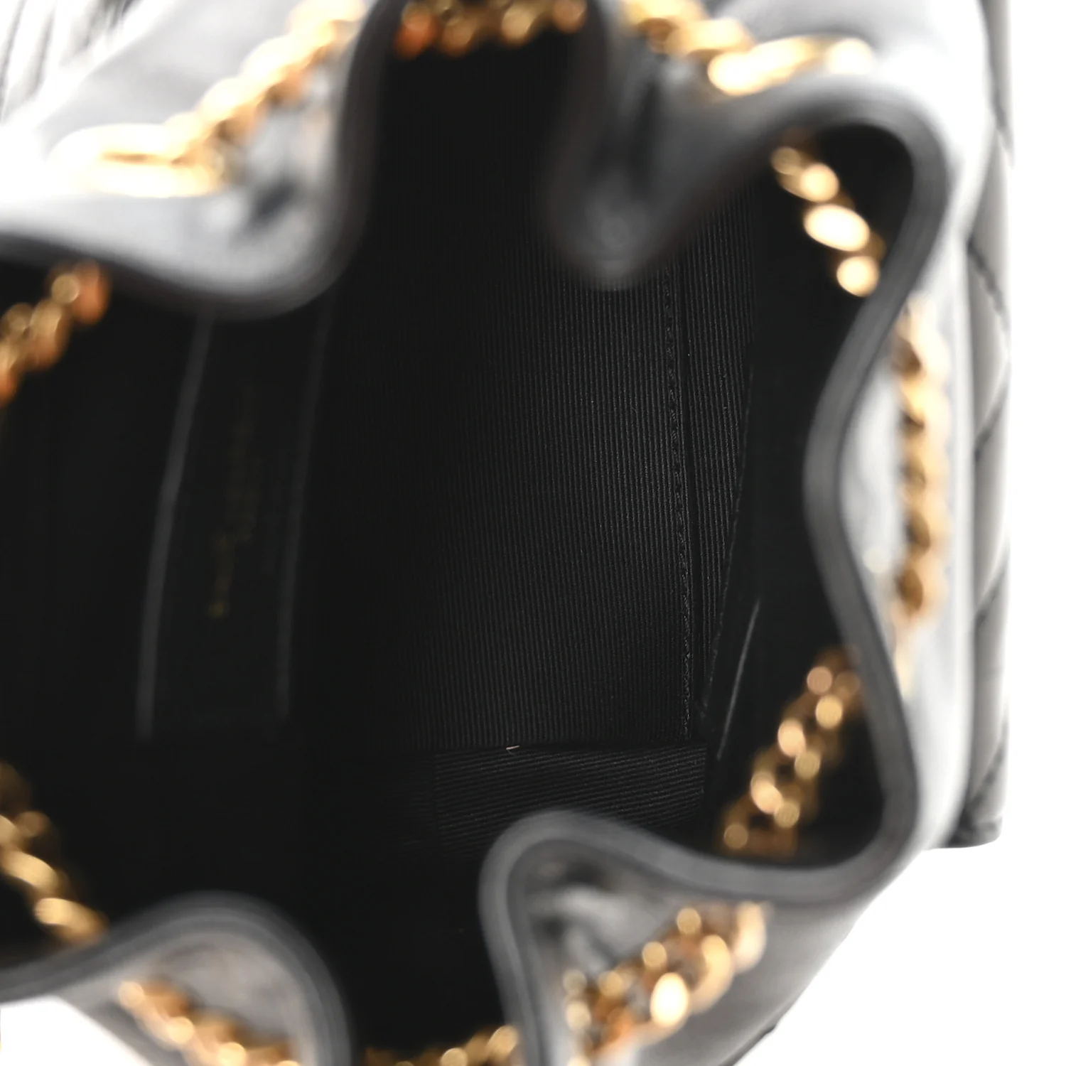 Lambskin Matelasse Monogram Joe Nano Bucket Bag Black - Image 8