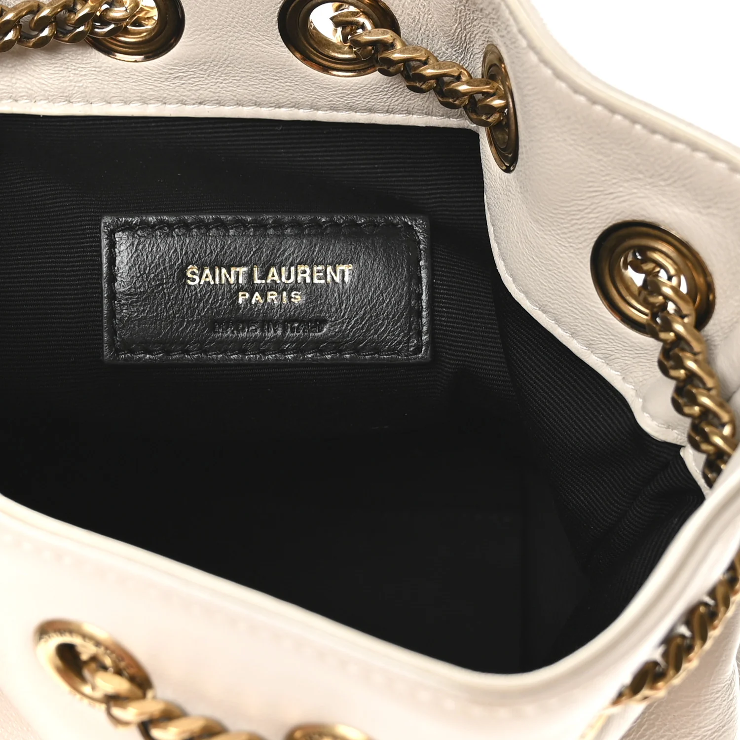 Lambskin Matelasse Monogram Joe Nano Bucket Bag Crema Soft - Image 10