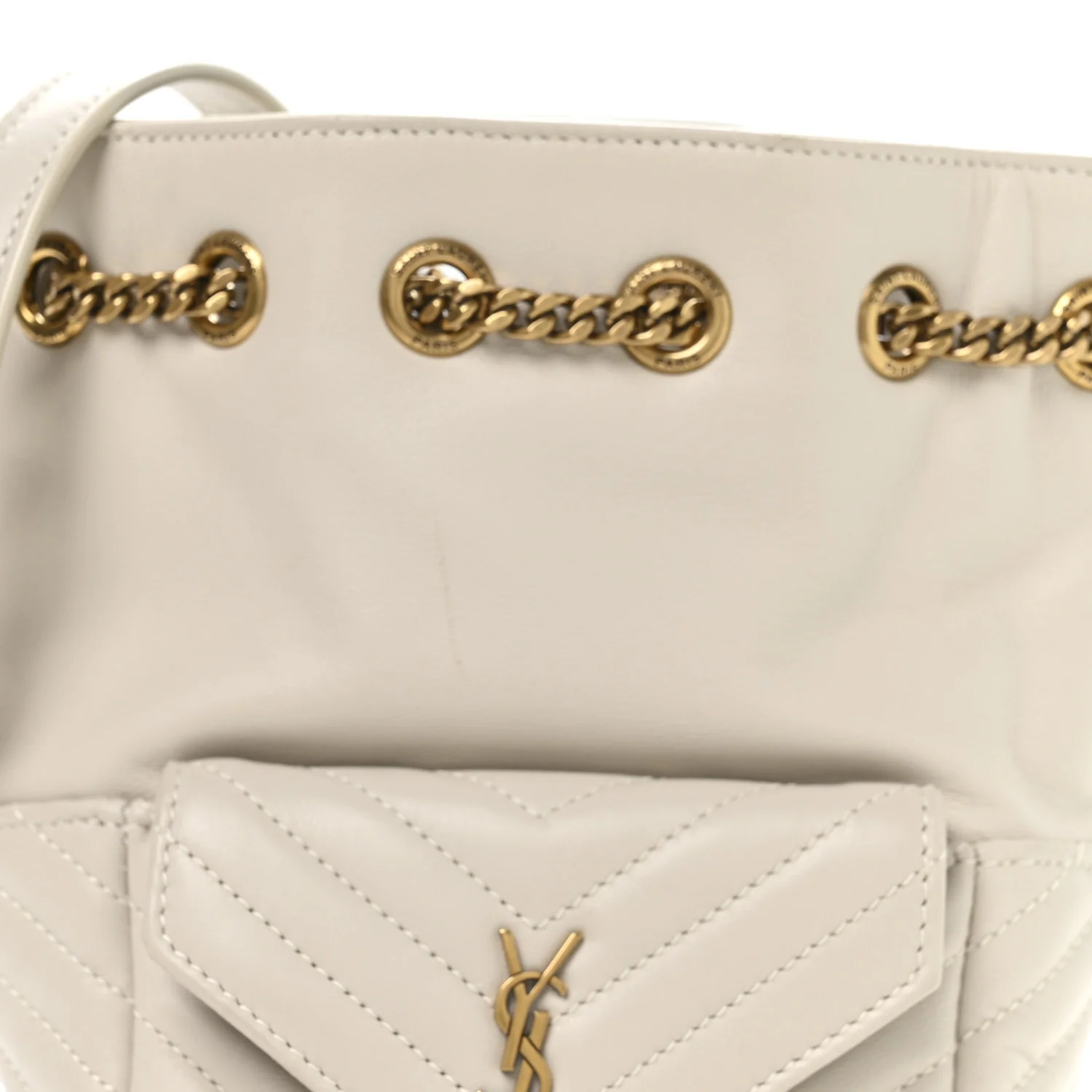 Lambskin Matelasse Monogram Joe Nano Bucket Bag Crema Soft - Image 15