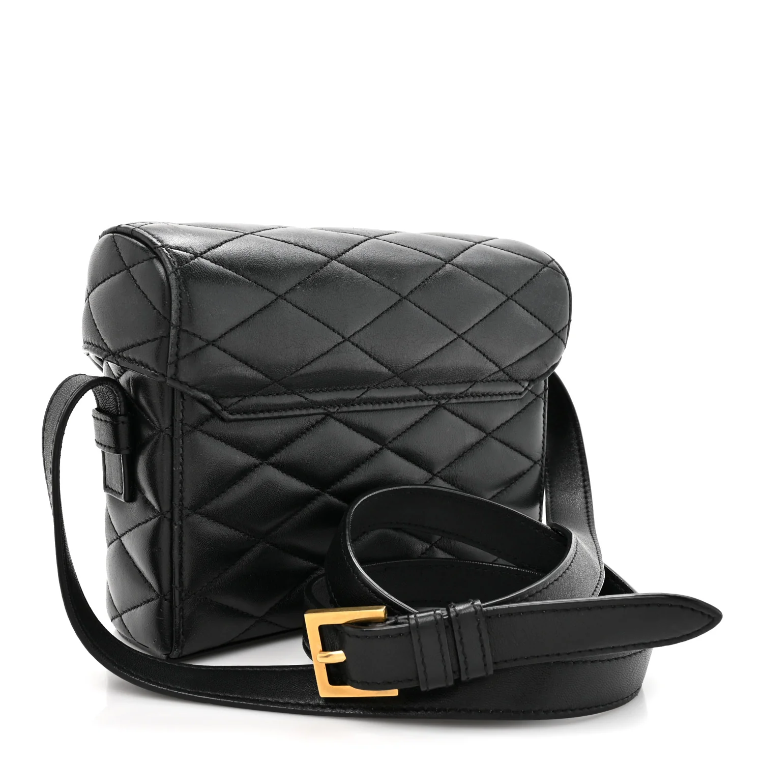 Lambskin Matelasse Monogram June Box Bag Black - Image 3