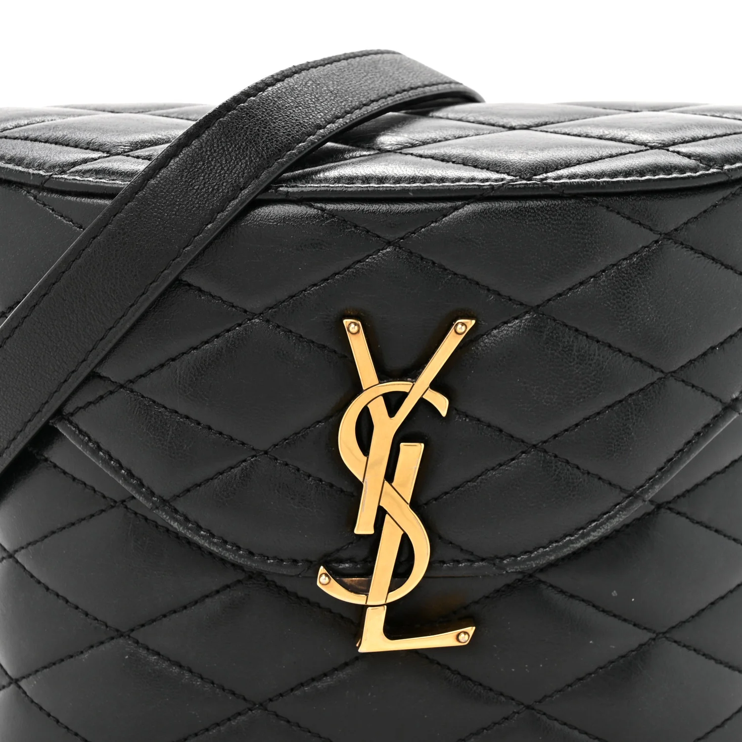 Lambskin Matelasse Monogram June Box Bag Black - Image 8
