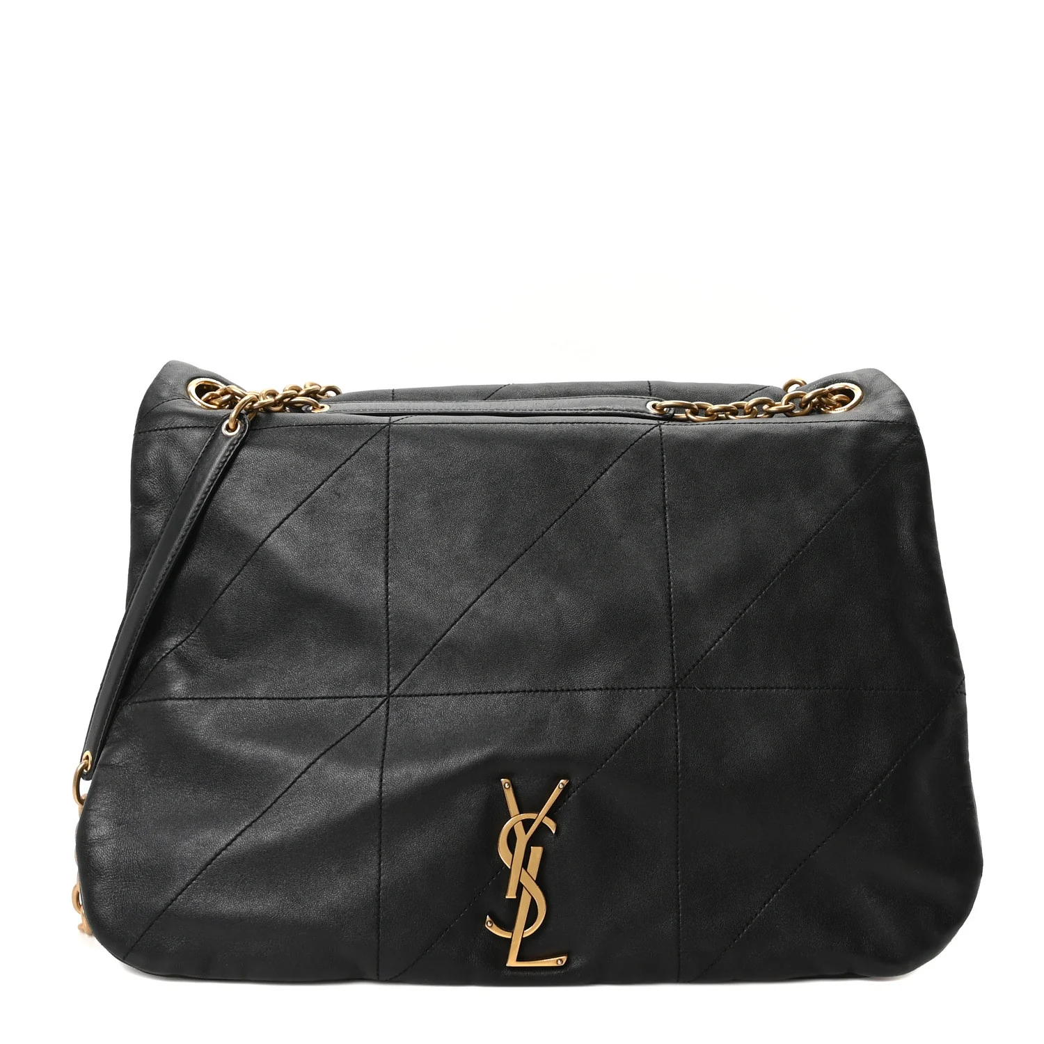Lambskin Matelasse Monogram Large Jamie 4.3 Black