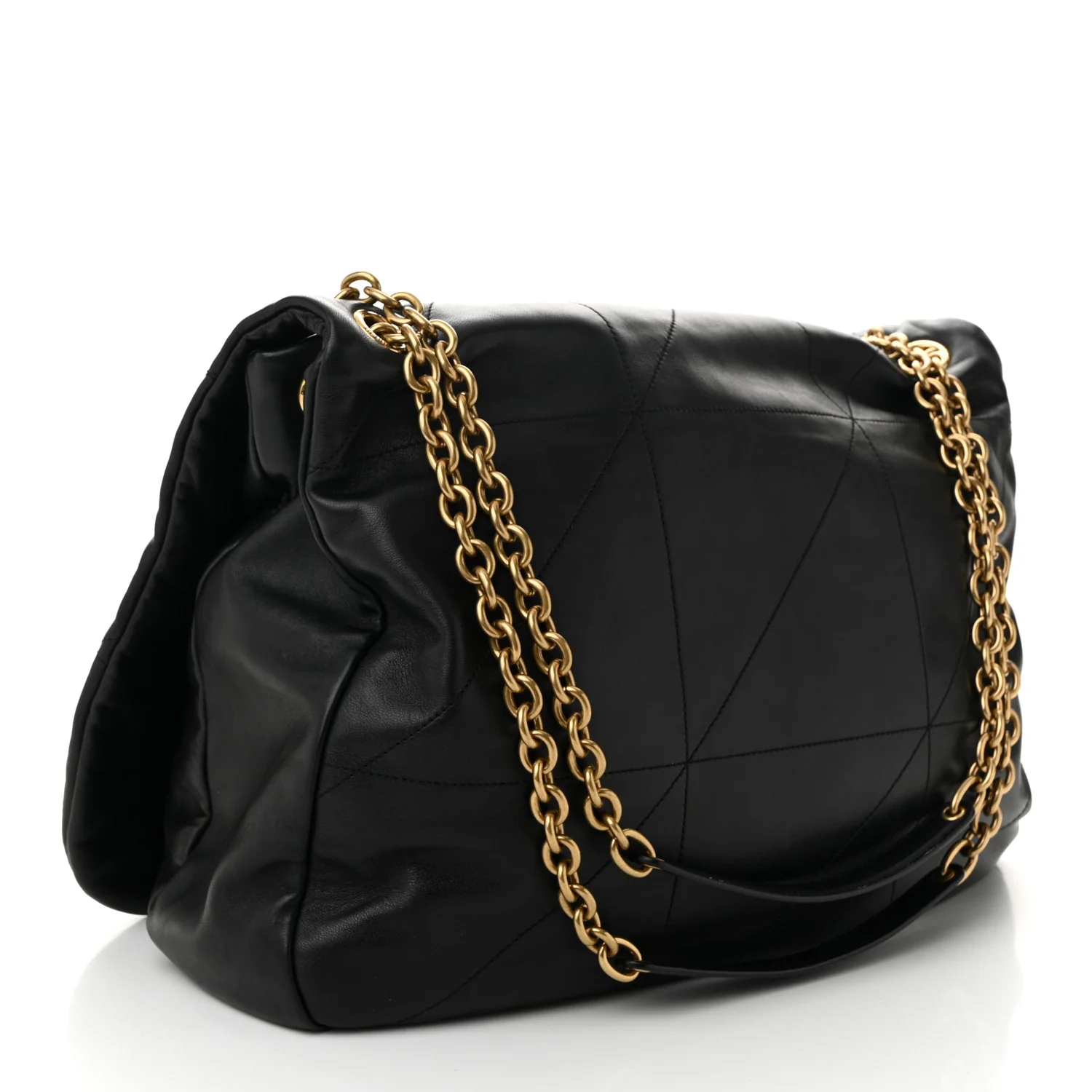 Lambskin Matelasse Monogram Large Jamie 4.3 Black - Image 3