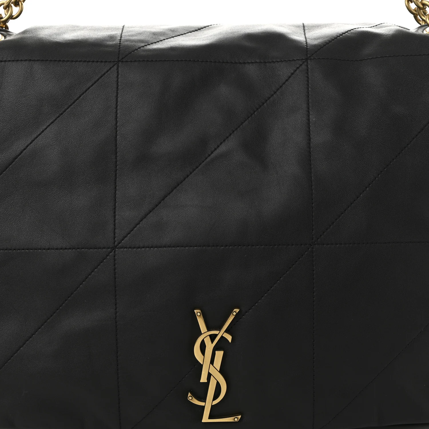 Lambskin Matelasse Monogram Large Jamie 4.3 Black - Image 8