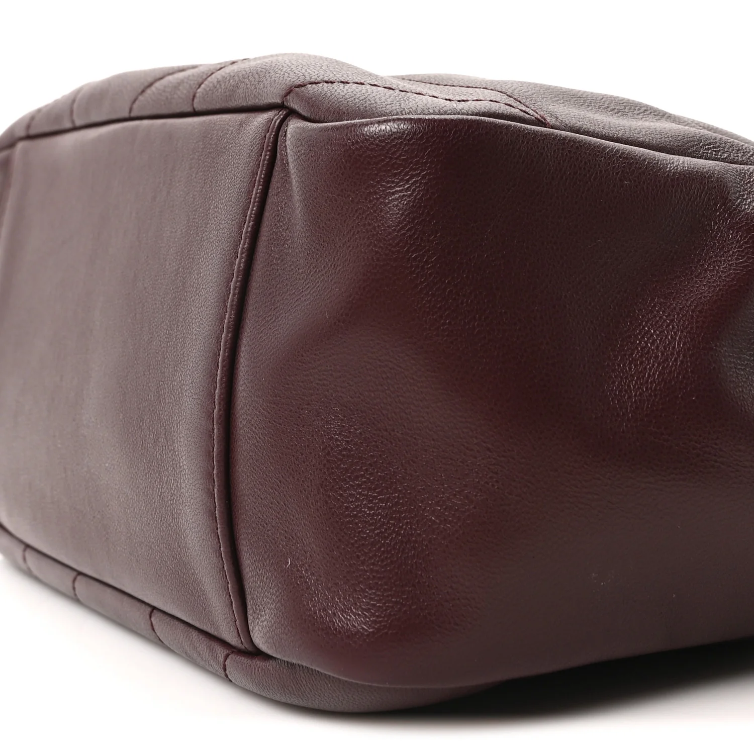 Lambskin Matelasse Monogram Medium Jamie Shoulder Pouch Bag Rouge Cabernet - Image 10
