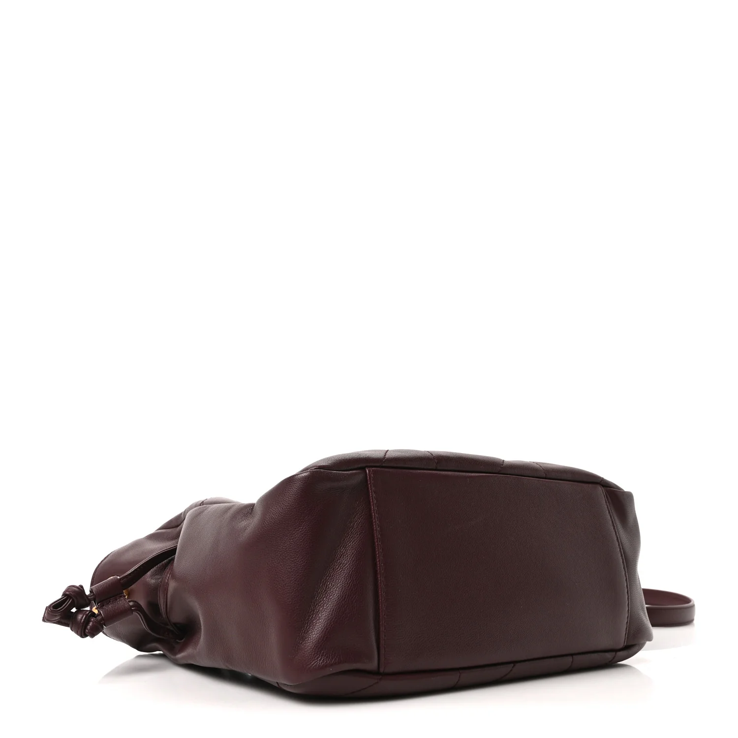 Lambskin Matelasse Monogram Medium Jamie Shoulder Pouch Bag Rouge Cabernet - Image 4