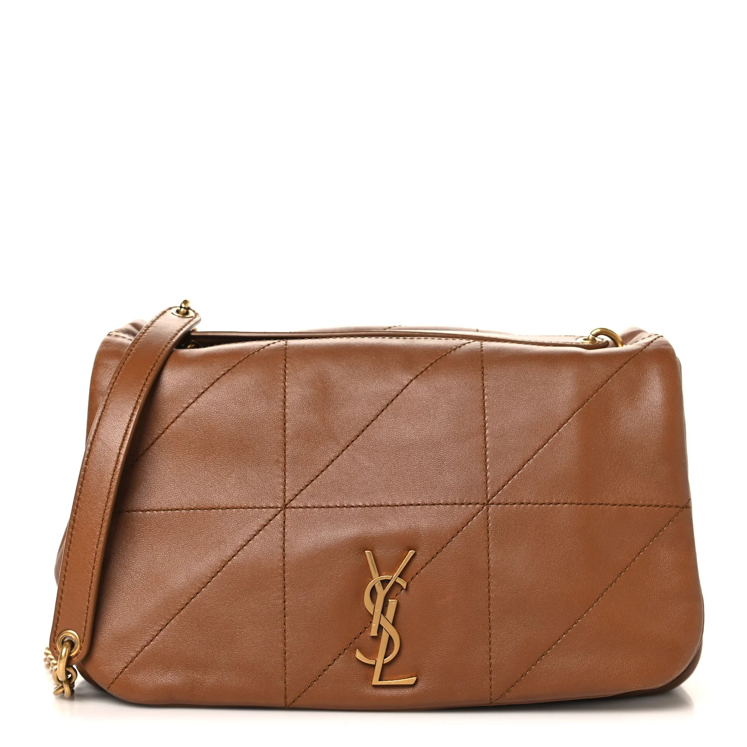 Lambskin Matelasse Monogram Small Jamie 4.3 Light Fox