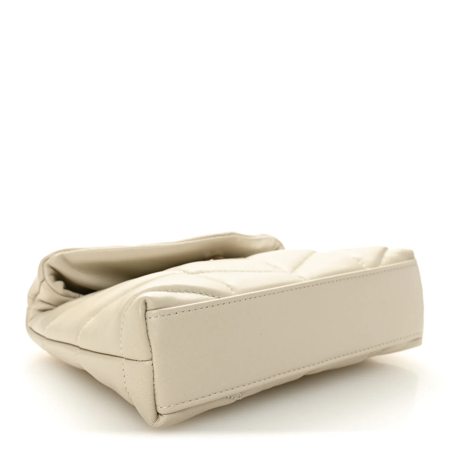 Lambskin Monogram Loulou Puffer Pouch Clutch Crema Soft - Image 4