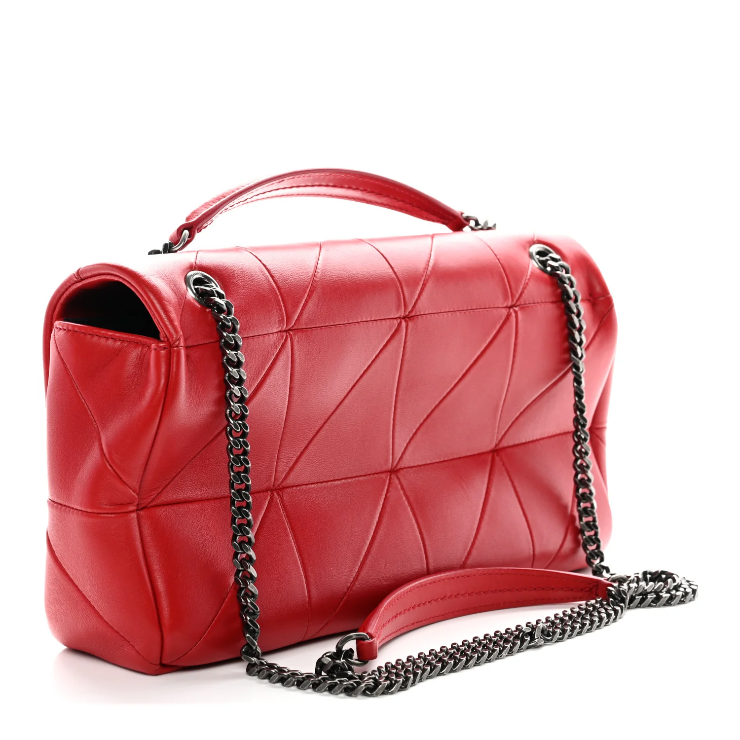 Lambskin Patchwork Monogram Medium Jamie Red - Image 3