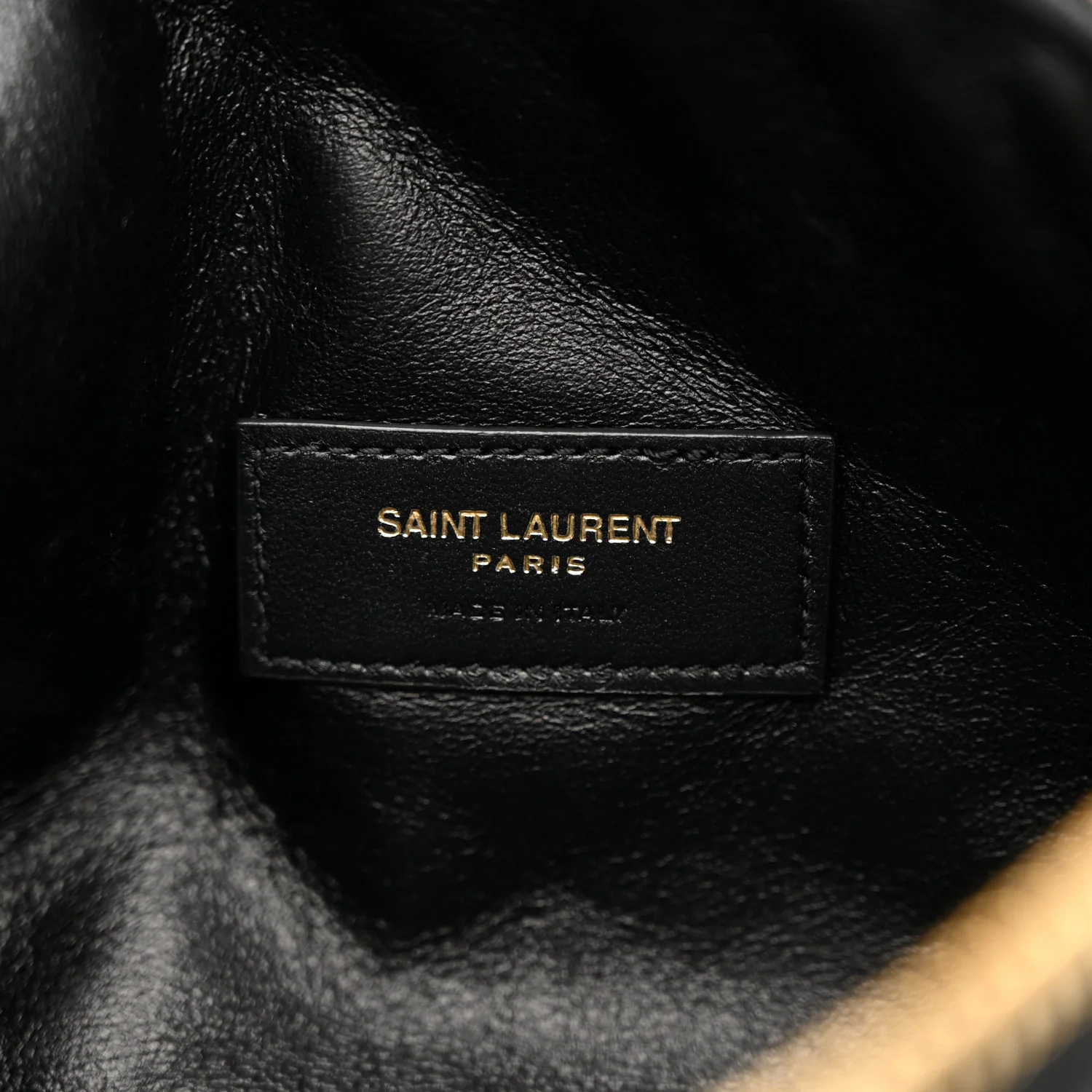 Lambskin Quilted Gaby Zipped Pouch Black - Image 6