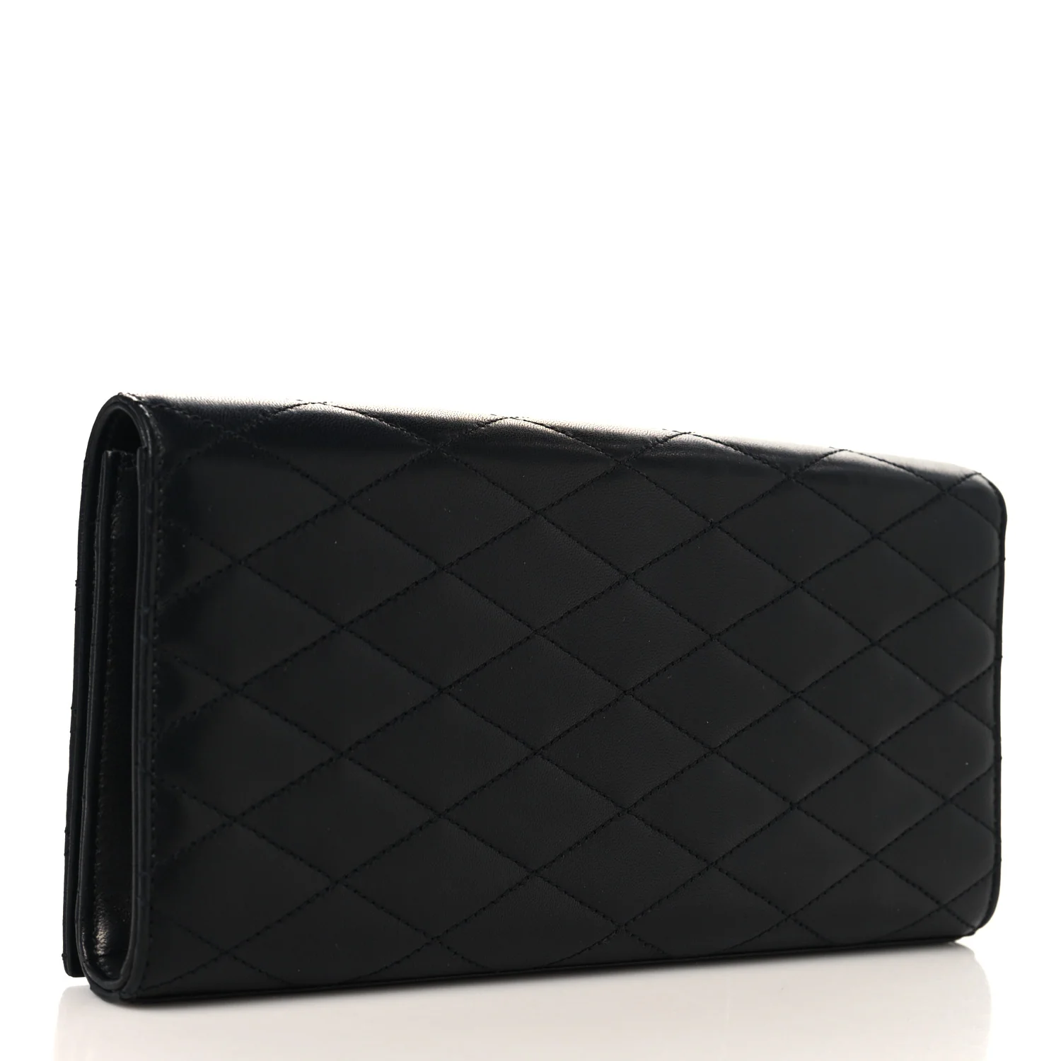 Lambskin Quilted Kate Clutch Black - Image 3