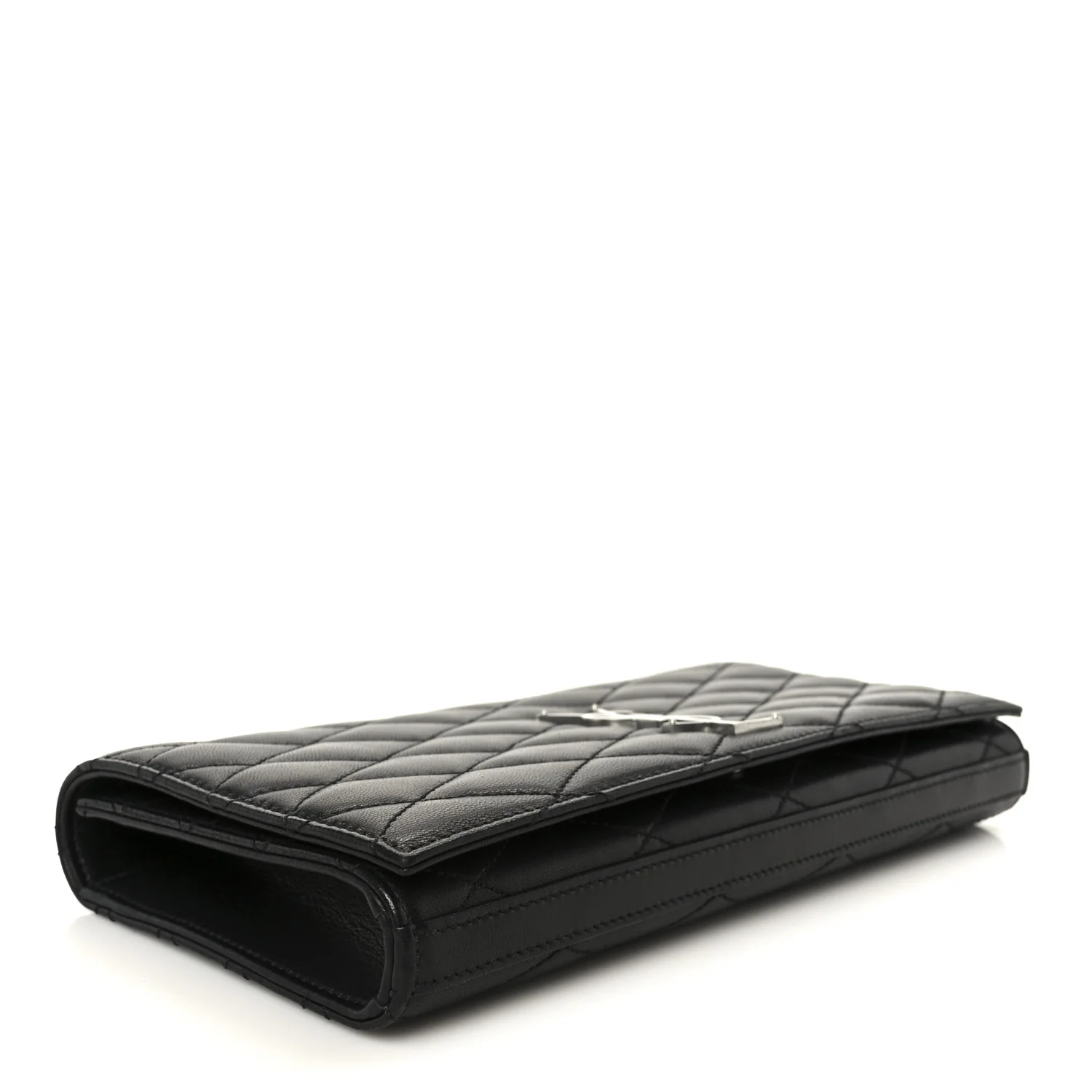 Lambskin Quilted Kate Clutch Black - Image 4