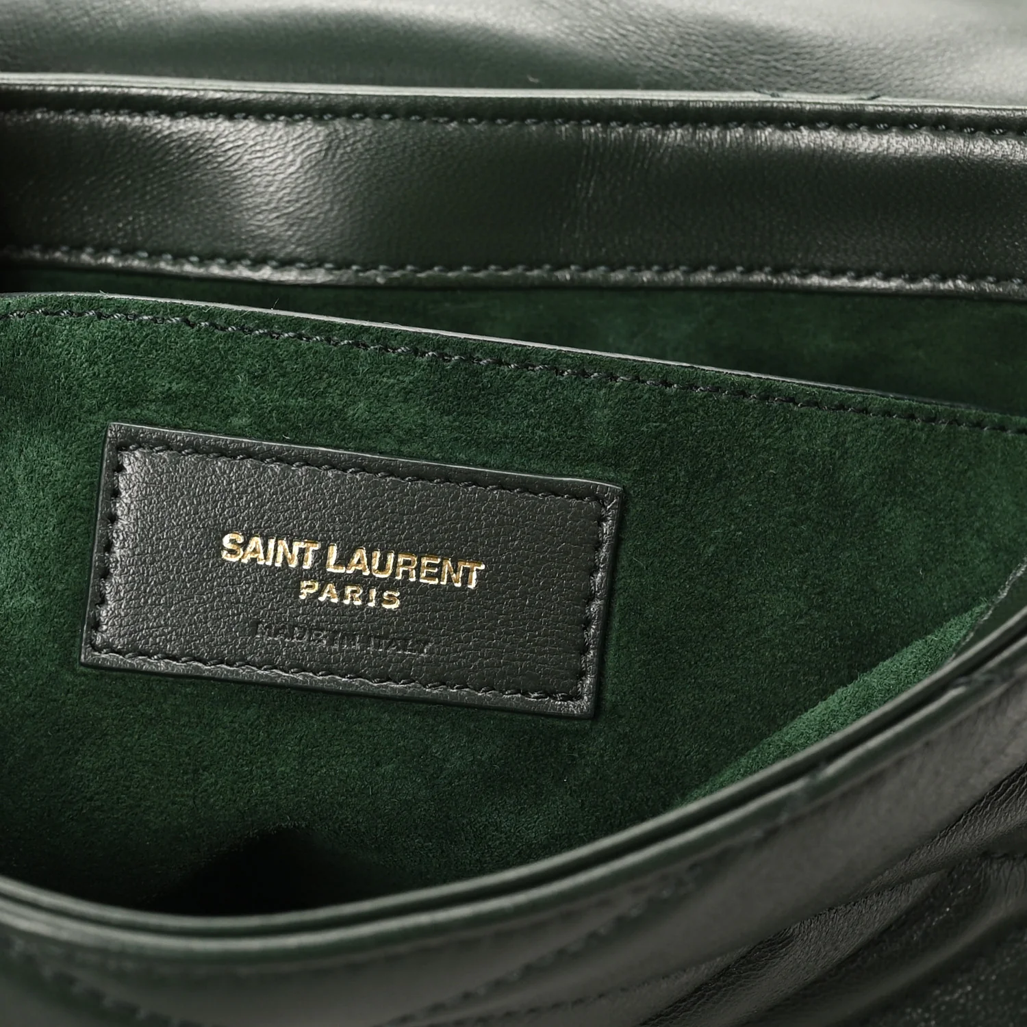 Lambskin Quilted Le 57 Diamond Shoulder Bag Vert Fonce - Image 6