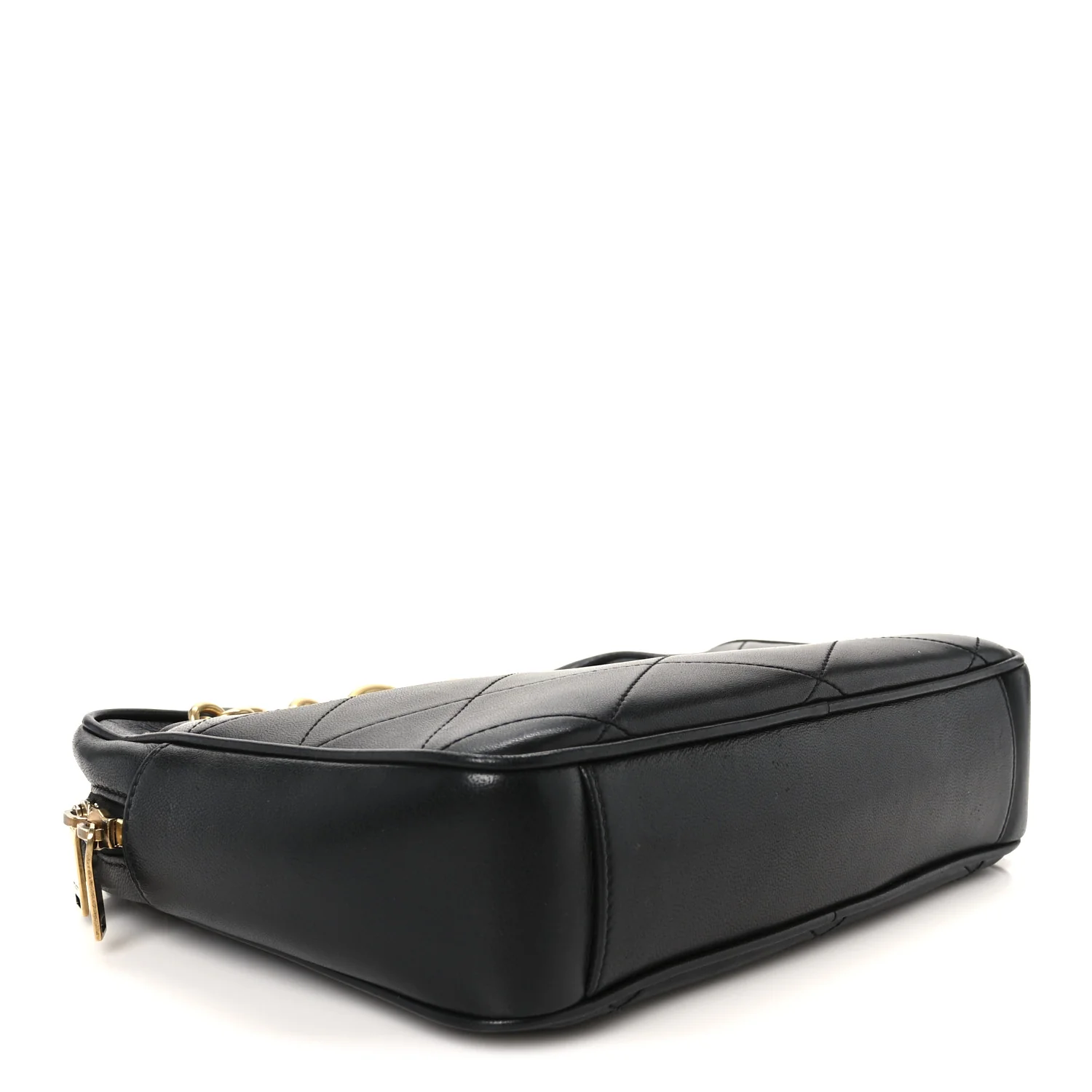 Lambskin Quilted Le Maillon Chain Strap Crossbody Black - Image 4
