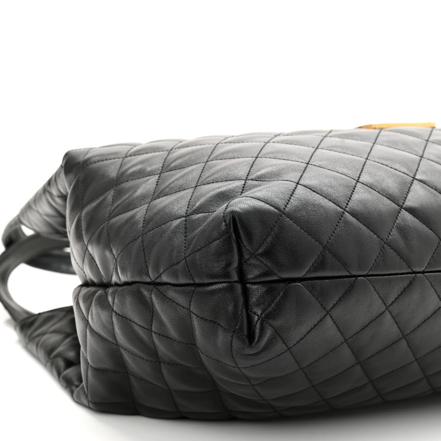 Lambskin Quilted Maxi Icare Shopping Tote Black - Image 10