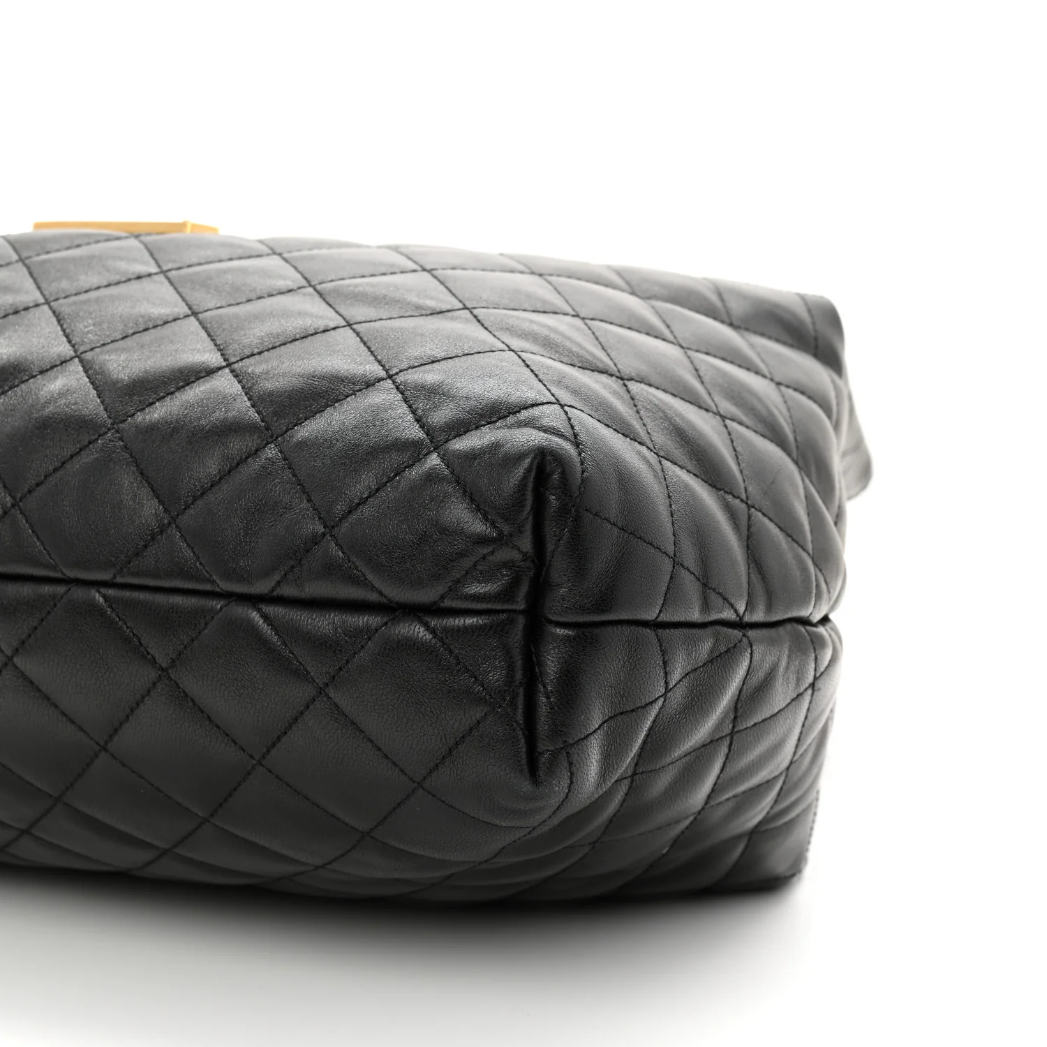 Lambskin Quilted Maxi Icare Shopping Tote Black - Image 11