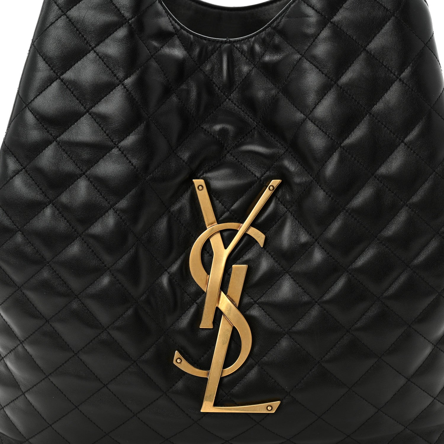 Lambskin Quilted Maxi Icare Shopping Tote Black - Image 9