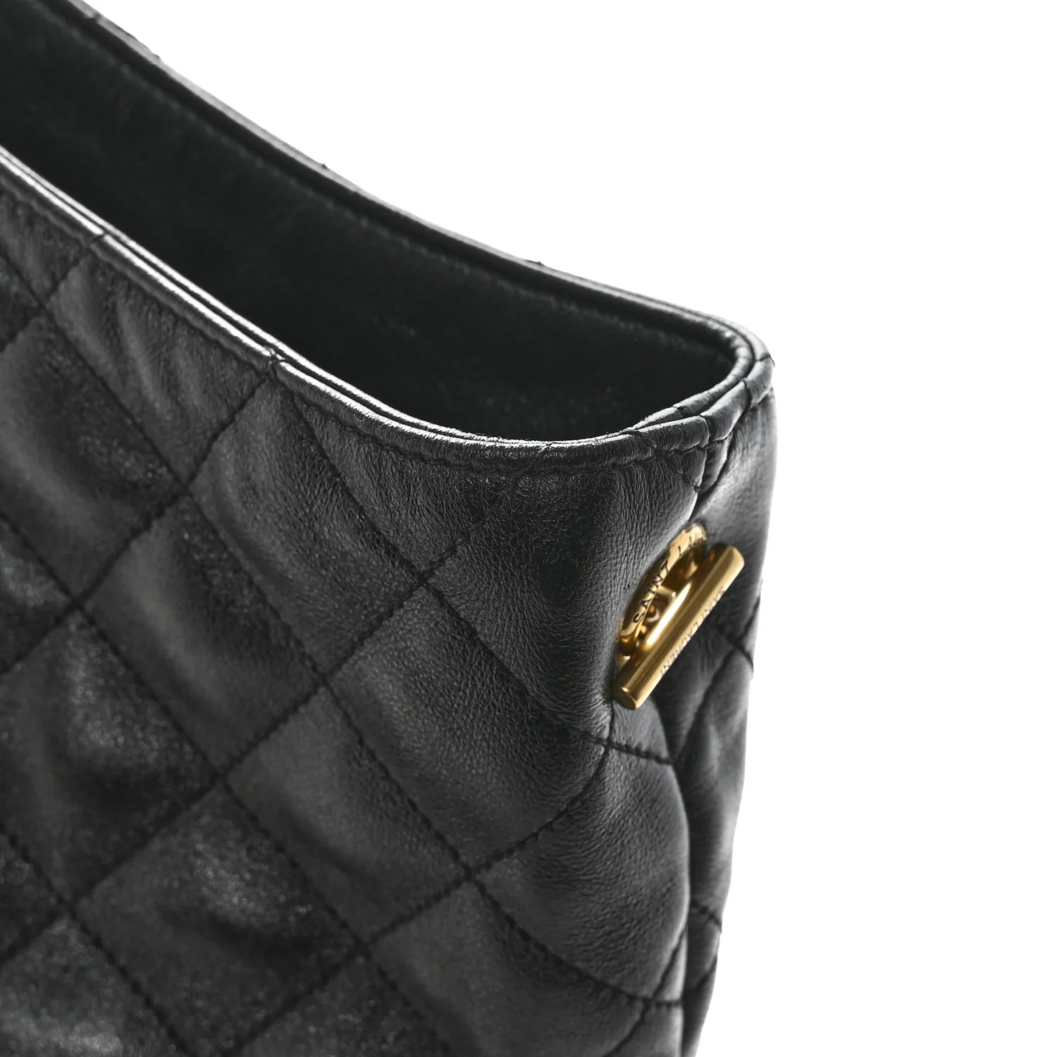 Lambskin Quilted Maxi Icare Shopping Tote Black - Image 13